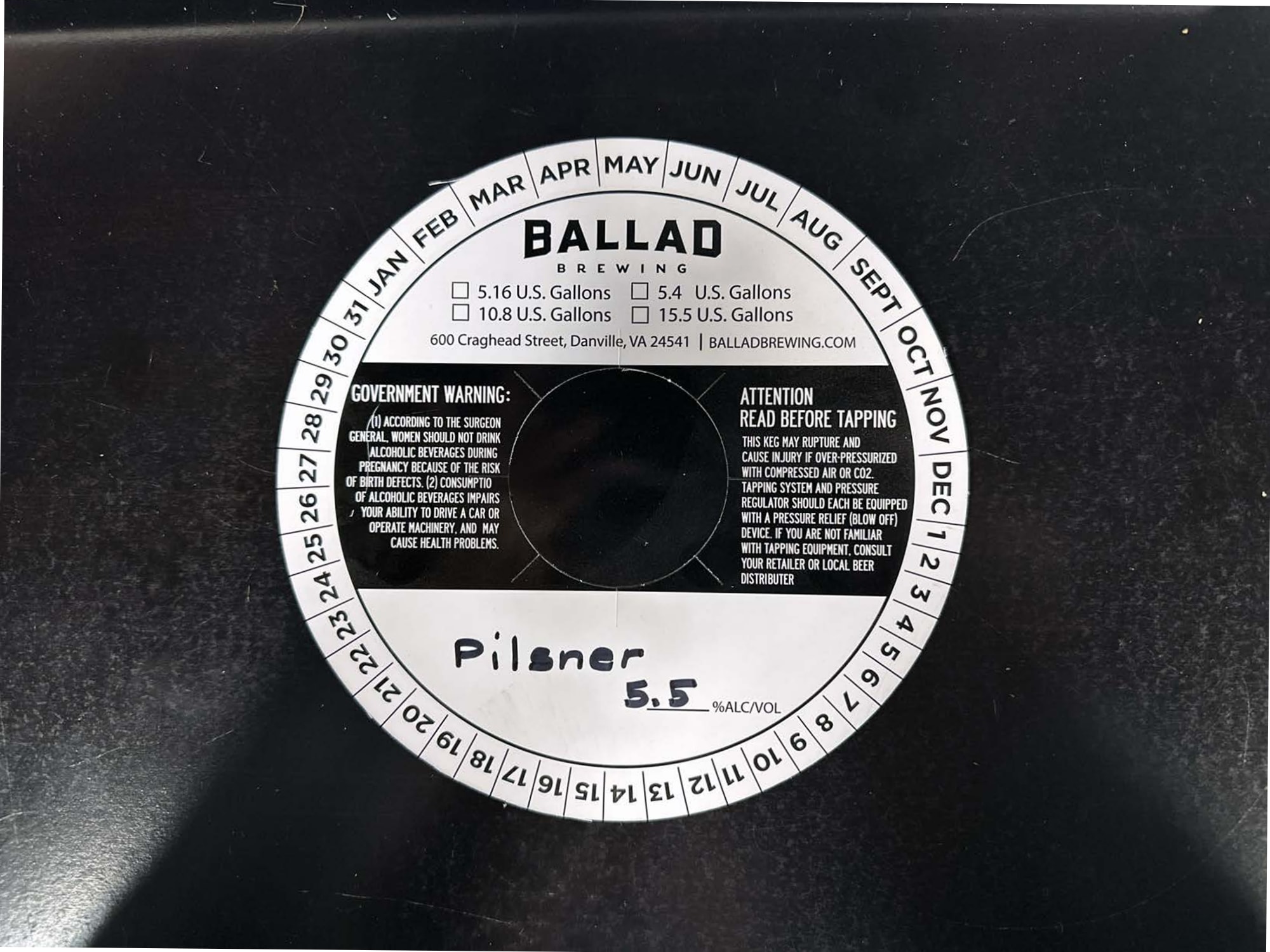 Pilsner by Ballad Brewing - beer label