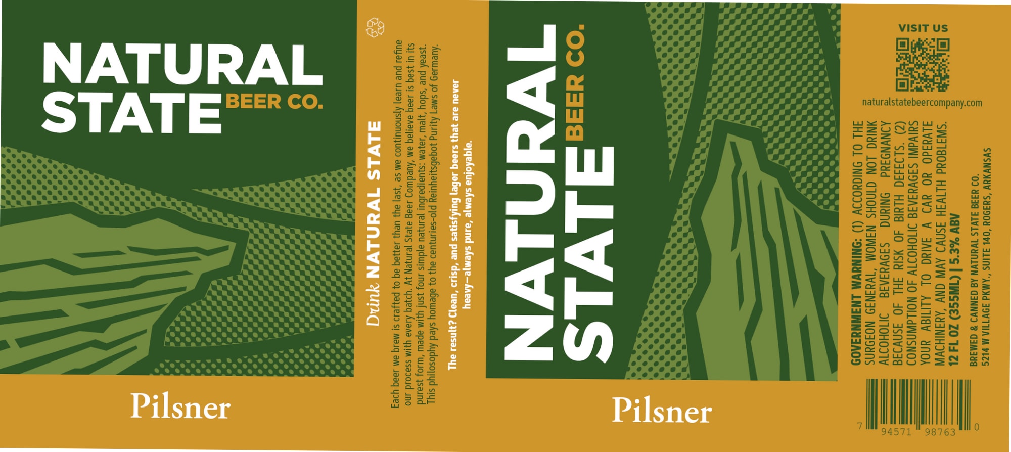 Pilsner by Natural State Beer Co. - beer label