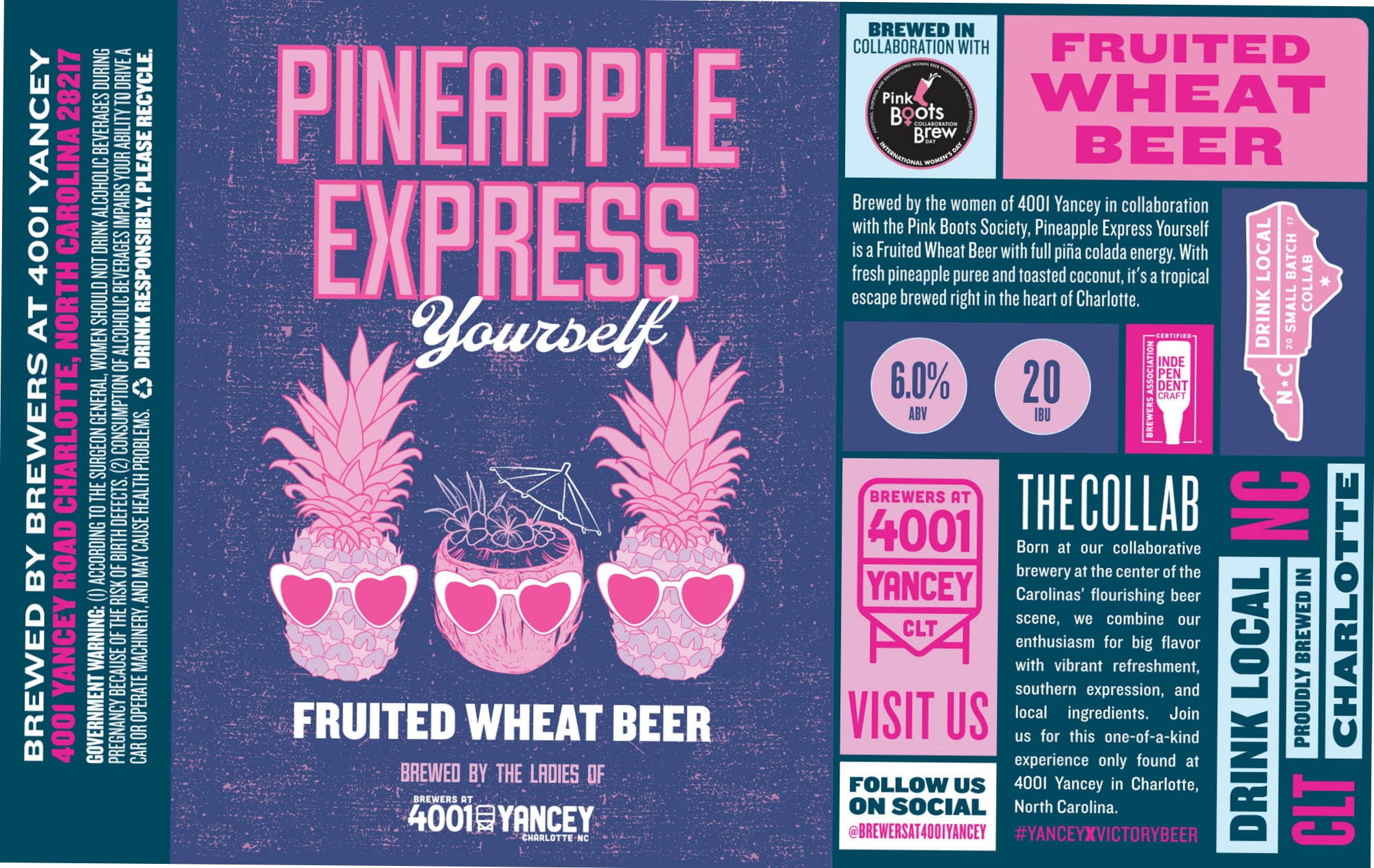 Pineapple Express by 4001 Yancey - beer label