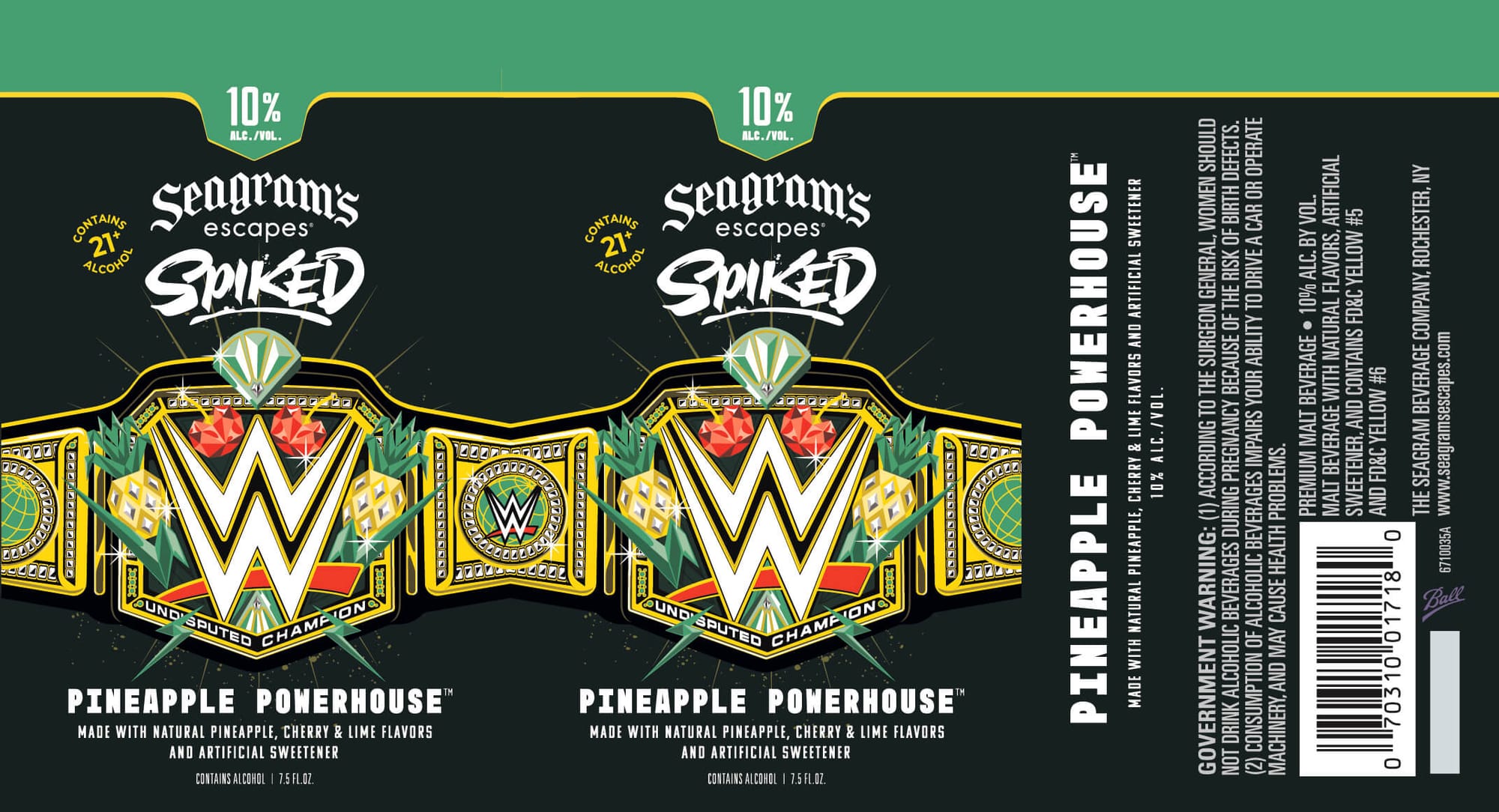 Pineapple Powerhouse by Seagram’s Escapes - beer label