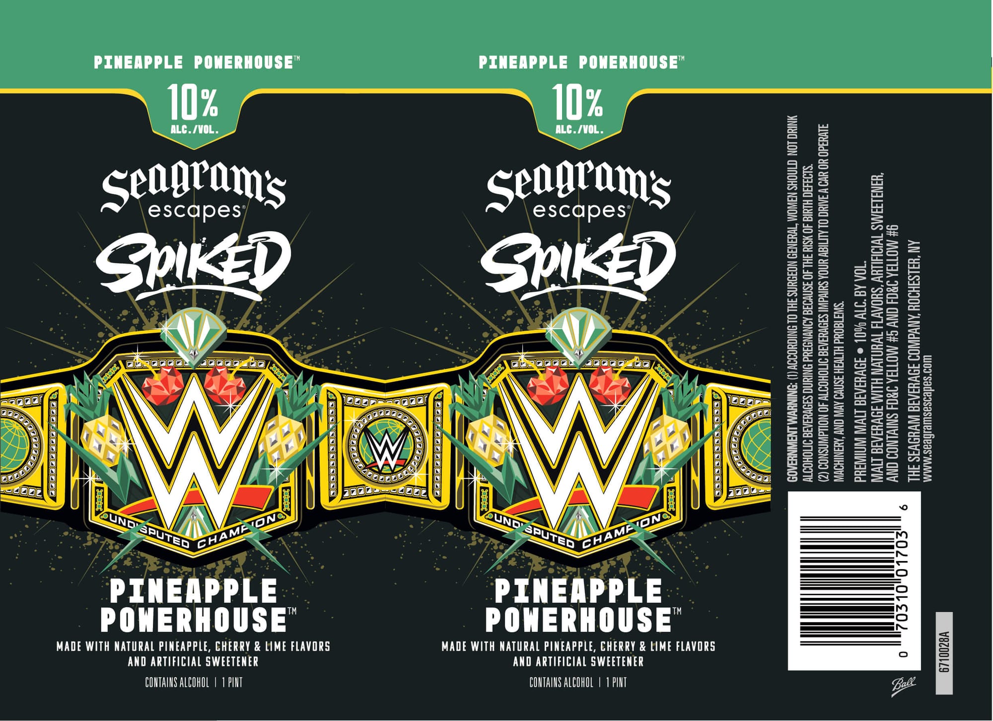 Pineapple Powerhouse by Seagram’s Escapes - beer label