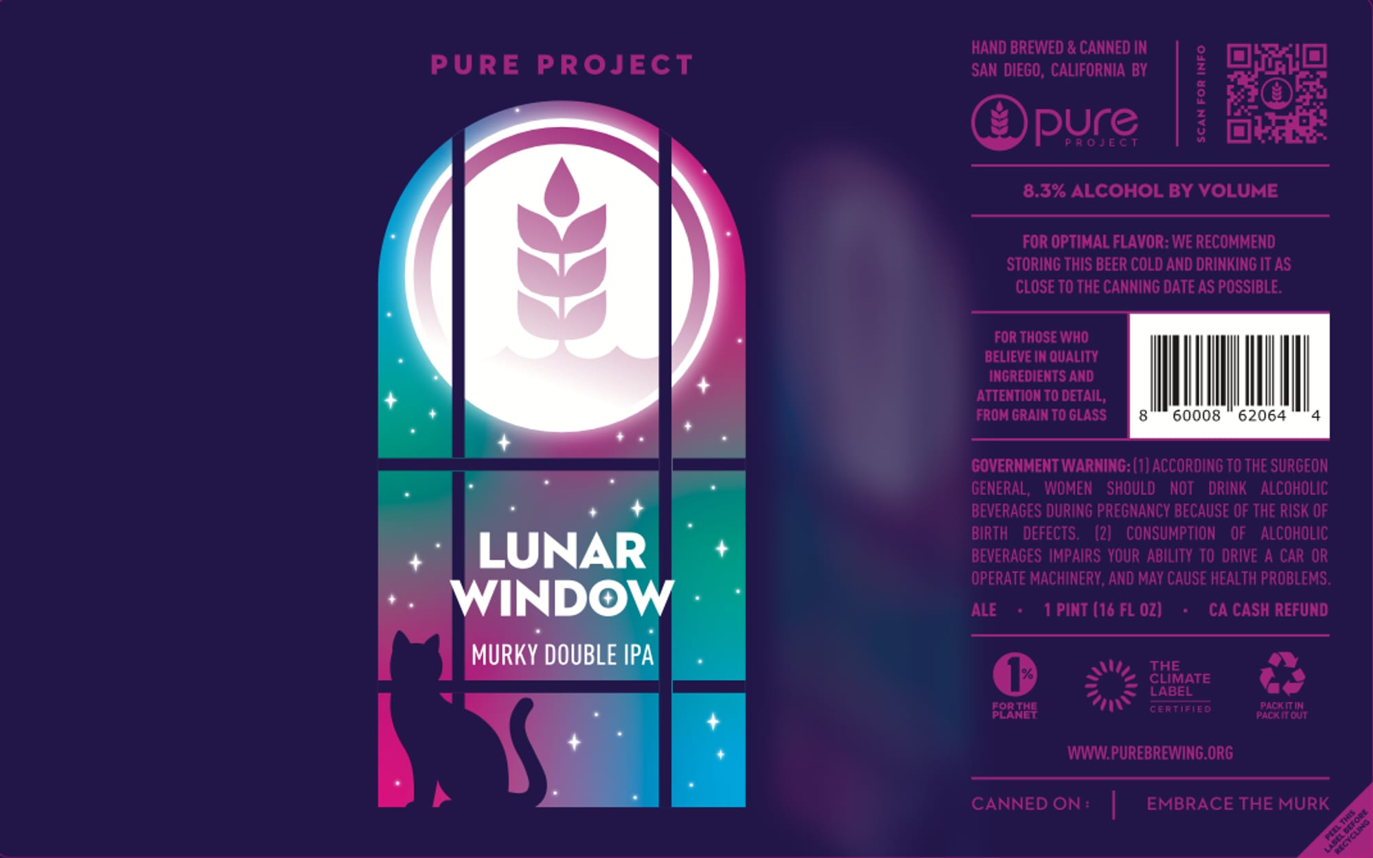 Lunar Window by Pure Project - beer label