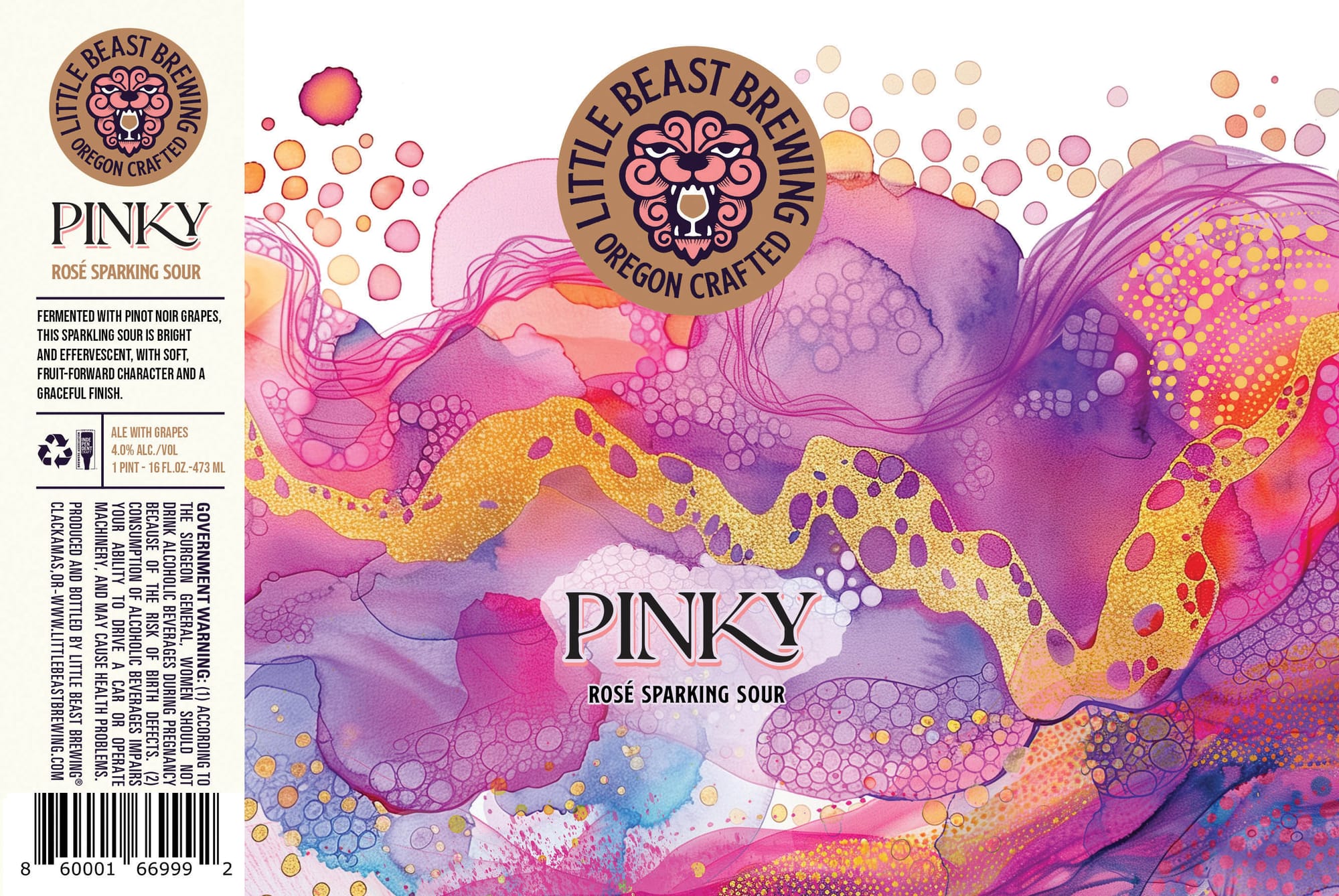 Pinky by Little Beast Brewing - beer label