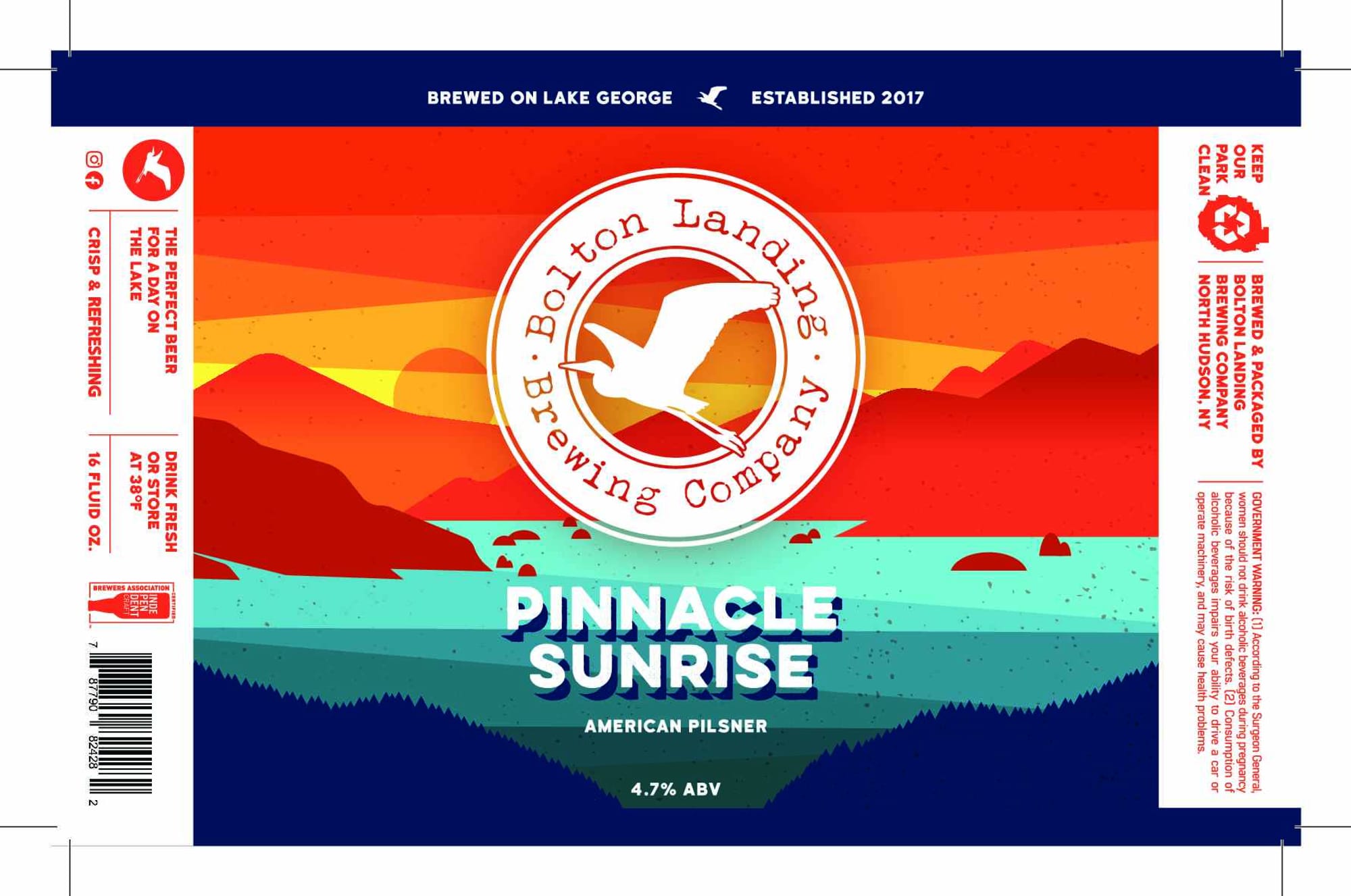 Pinnacle Sunrise by Bolton Landing Brewing Company - beer label