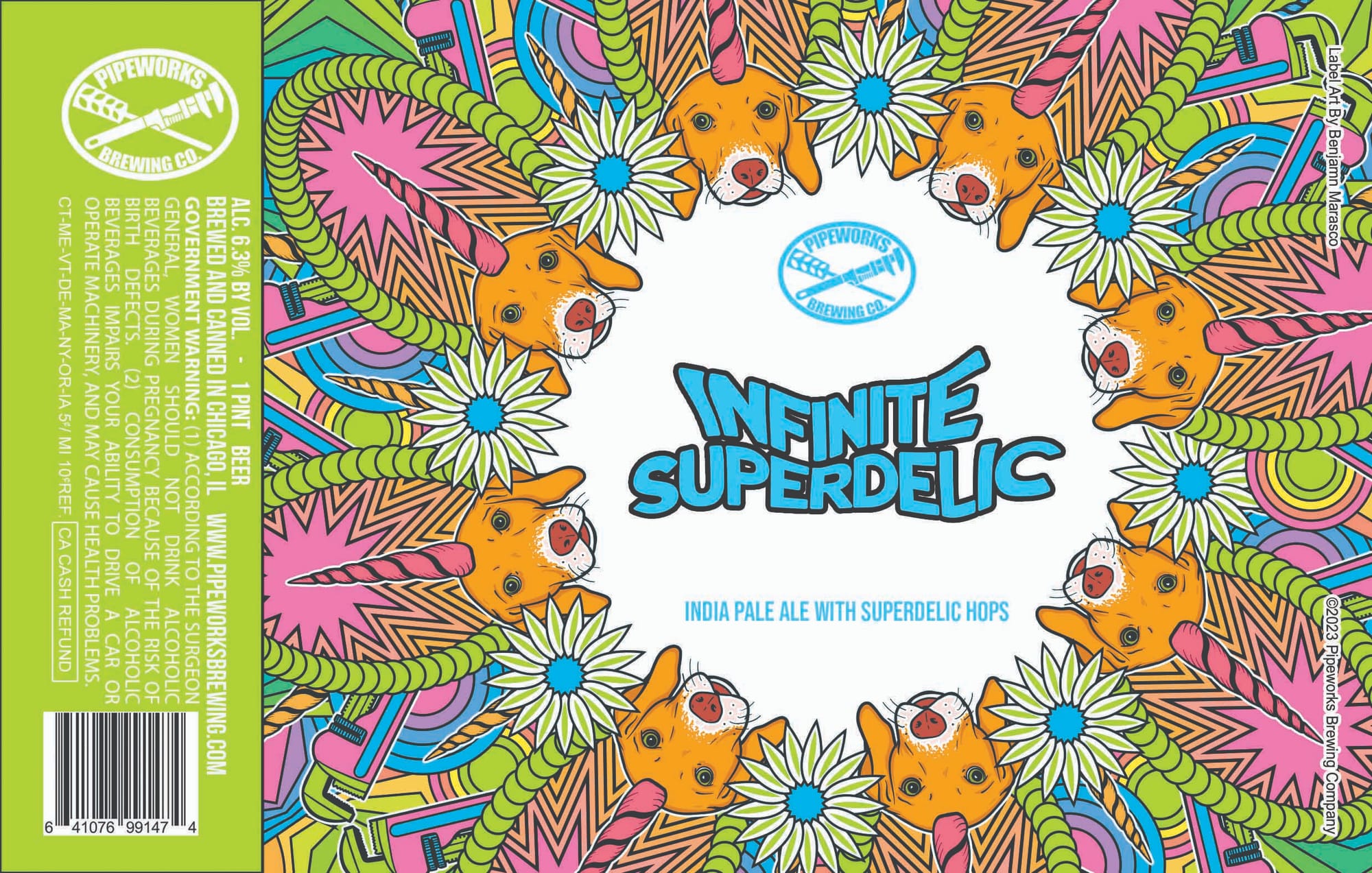 Infinite Superdelic by Pipeworks Brewing Co. - beer label