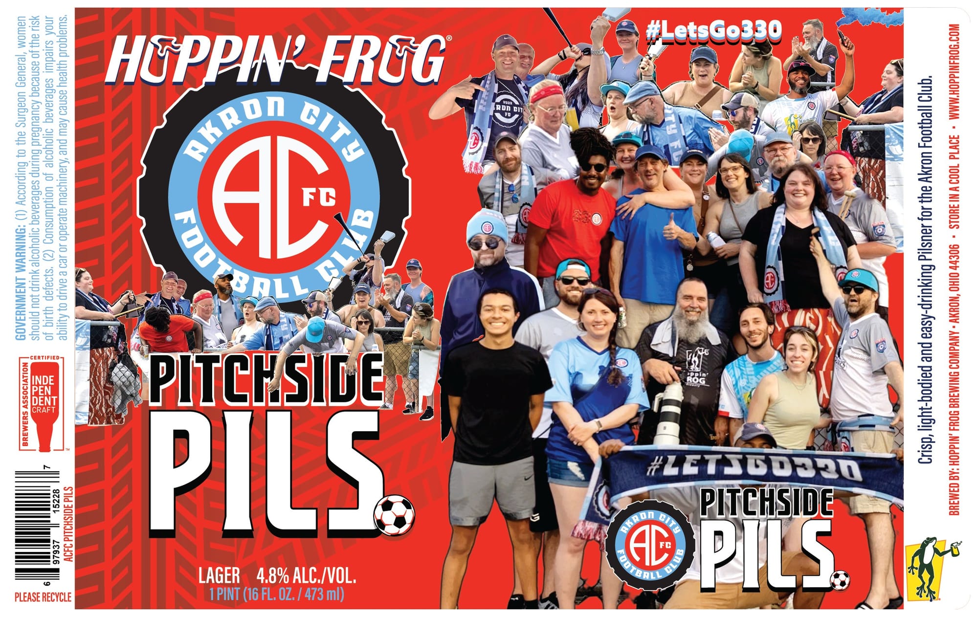 Pitchside Pils by Hoppin’ Frog Brewing Co. - beer label