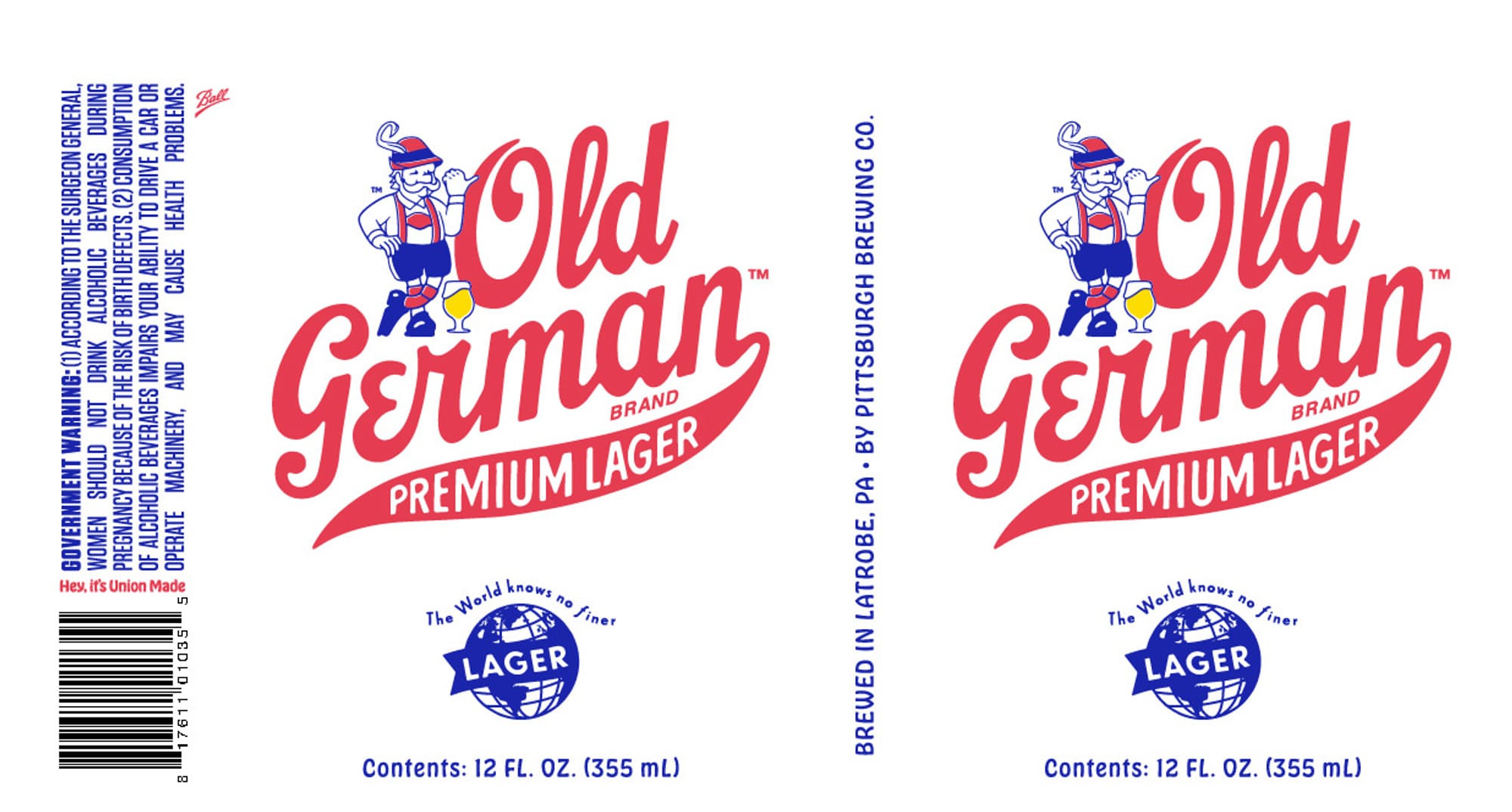 Old German Lager by Pittsburgh Brewing Co. - beer label