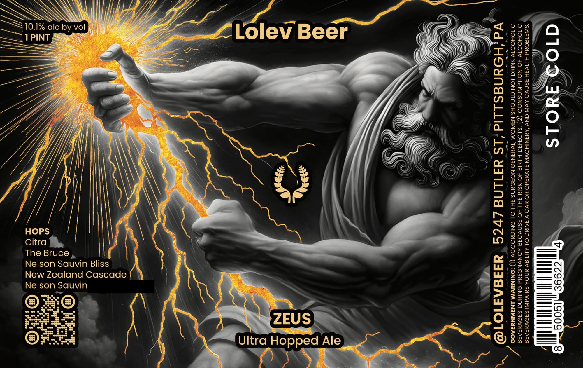 Pittsburgh by Lolev Beer - beer label