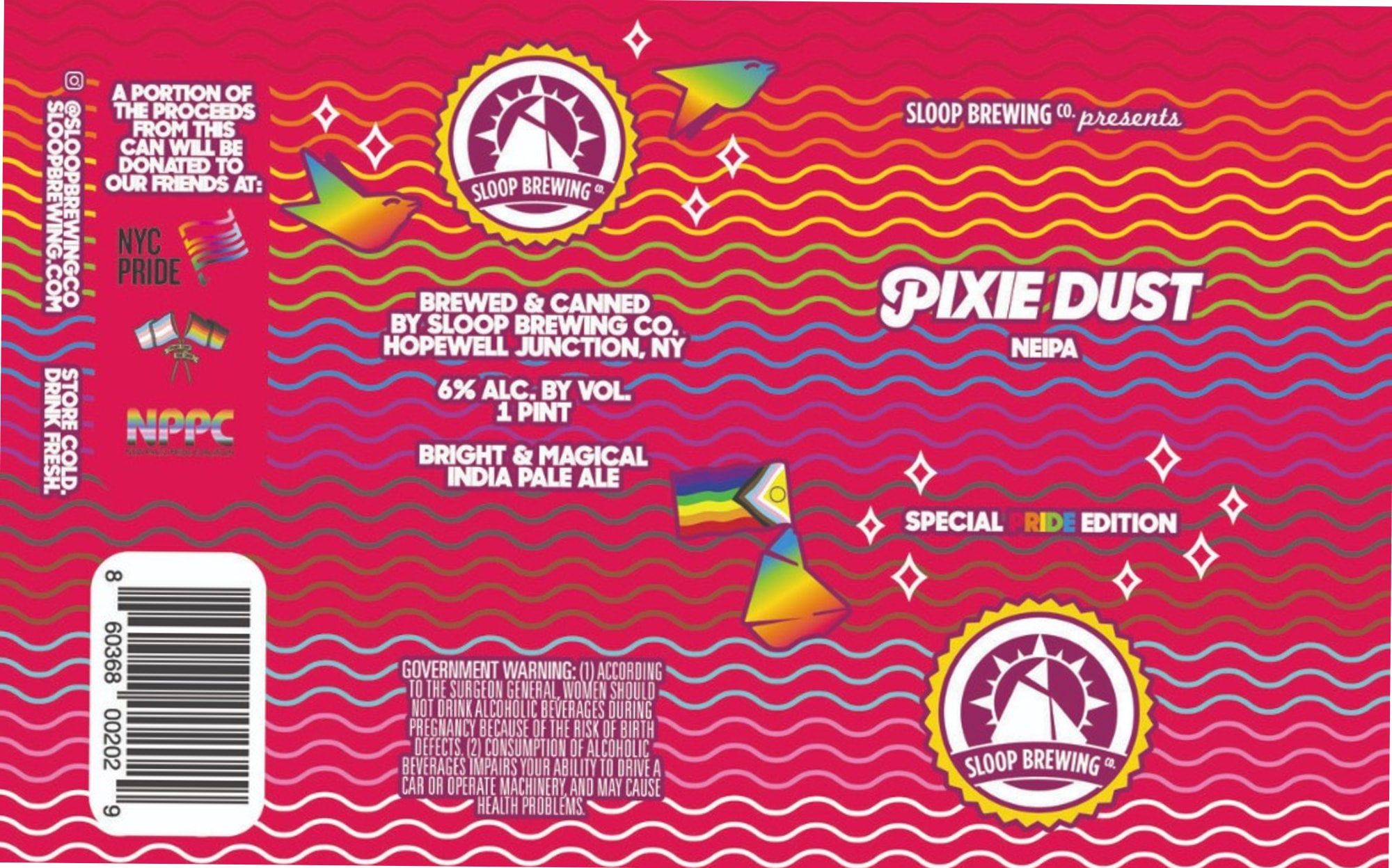 Pixie Dust by Sloop Brewing Co. - beer label