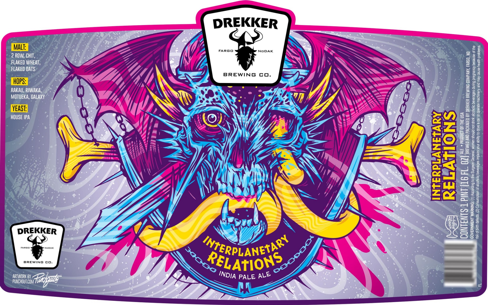 Planetary Relations by Drekker Brewing Co. - beer label