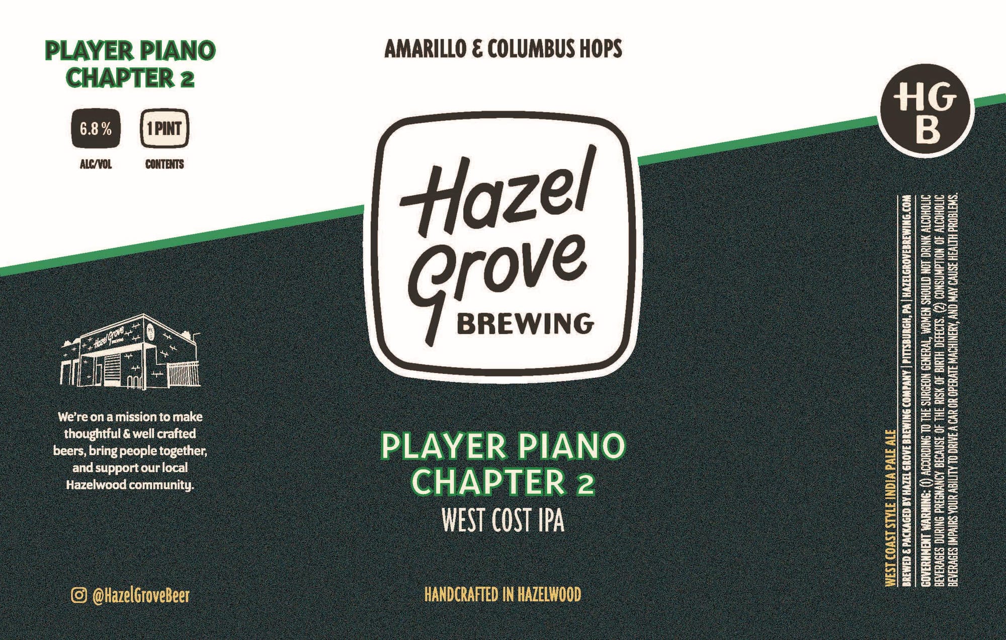 Player Piano Chapter 2 by Hazelgrove Brewing - beer label