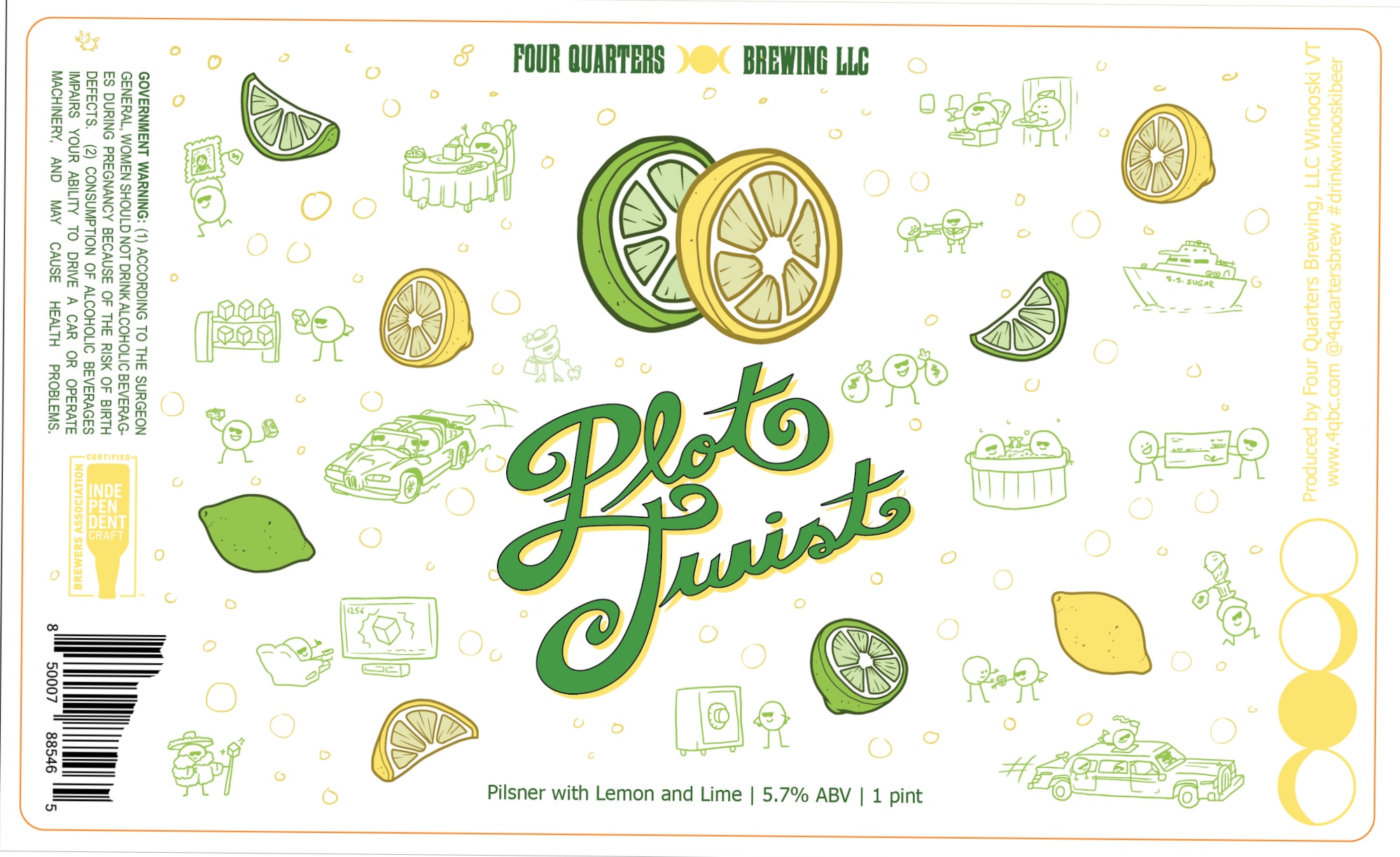 Plot Twist by Four Quarters Brewing - beer label