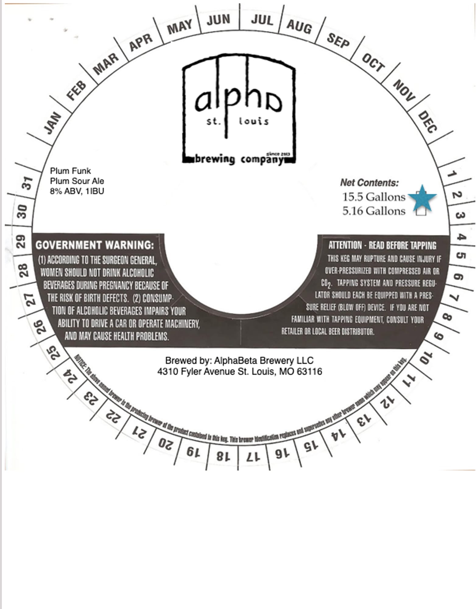 PLUM FUNK by ALPHABETA BREWERY LLC - beer label