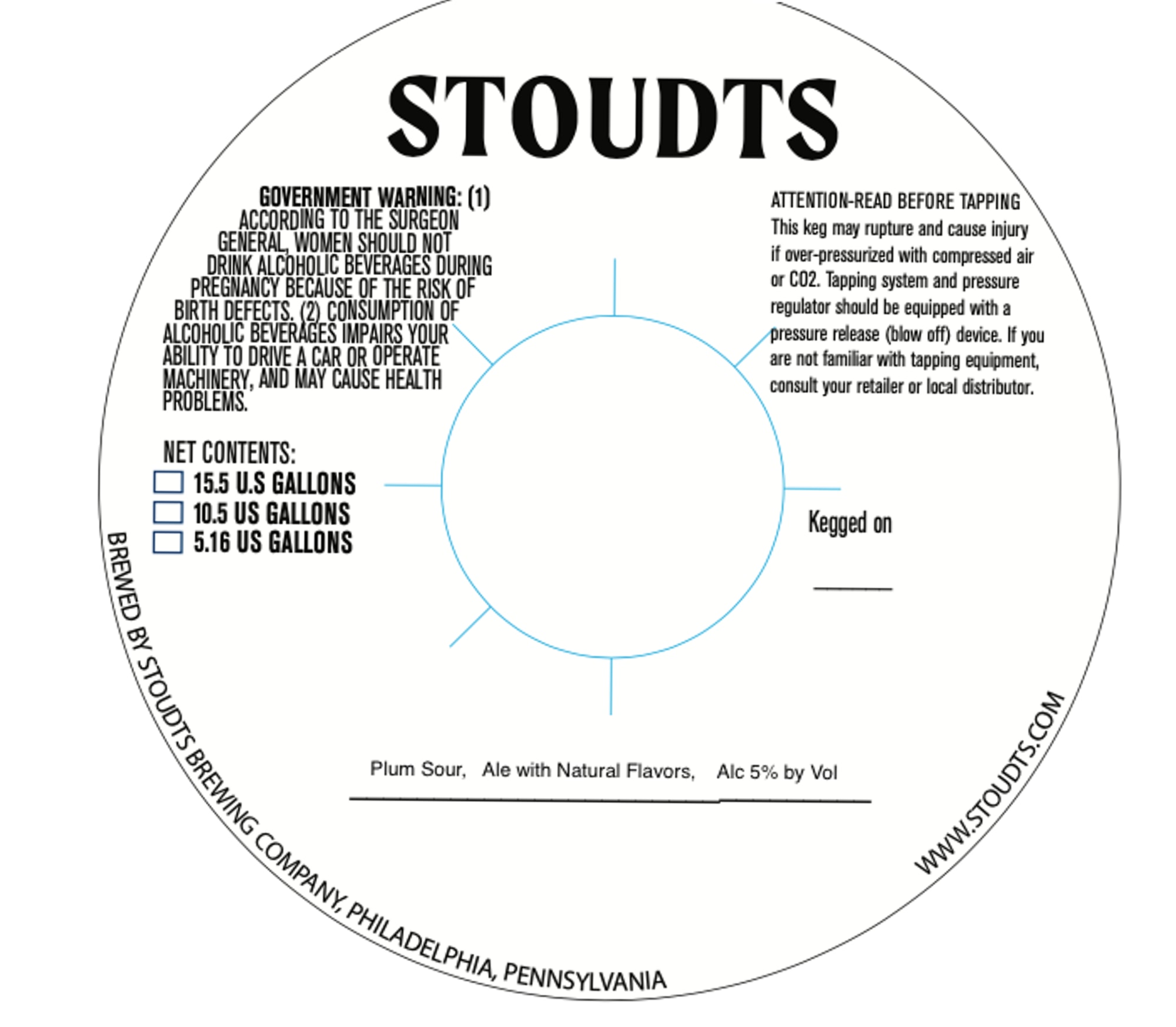 Plum Sour by Stoudts Brewing Company - beer label