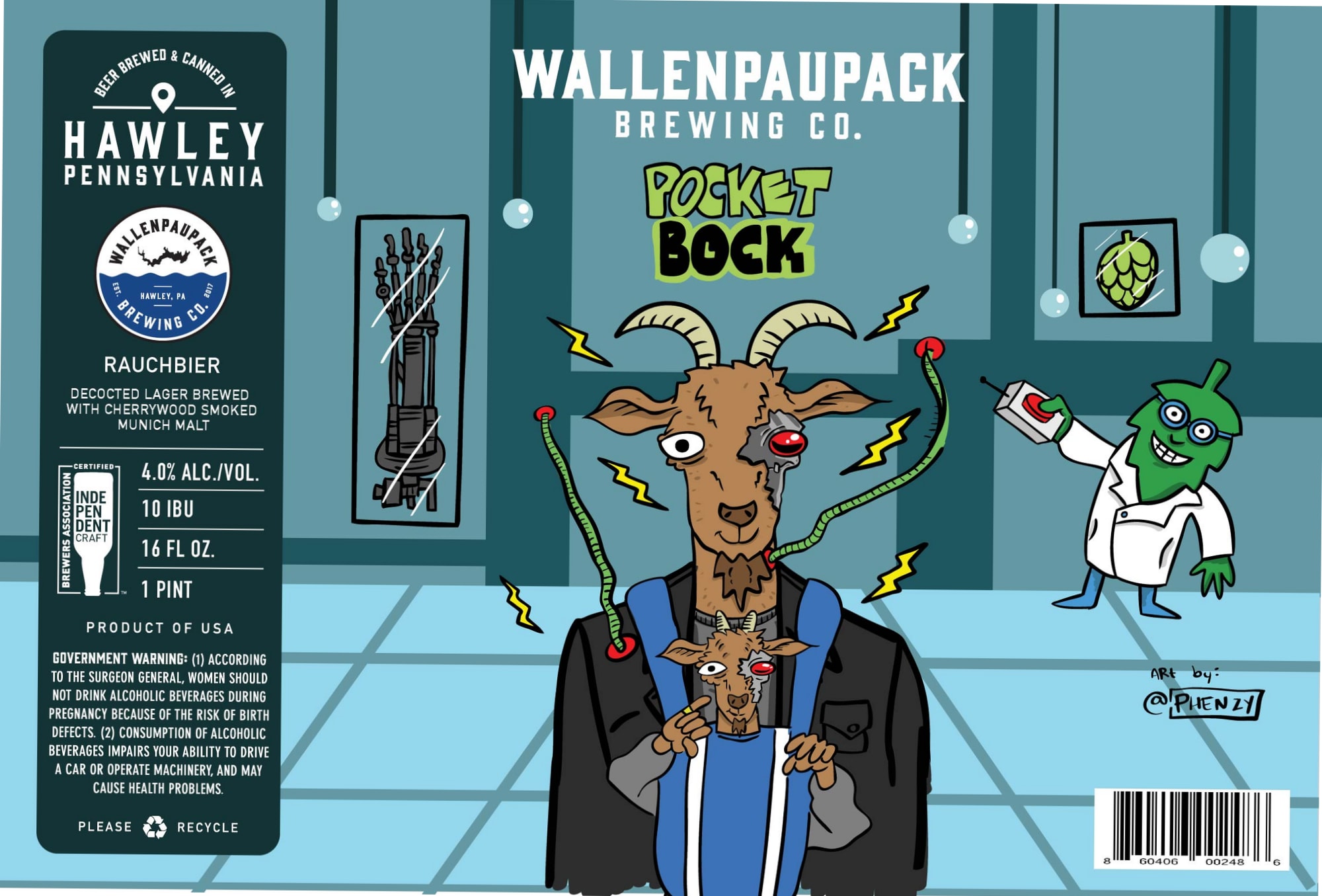 Pocket Bock by Wallenpaupack Brewing Co. - beer label