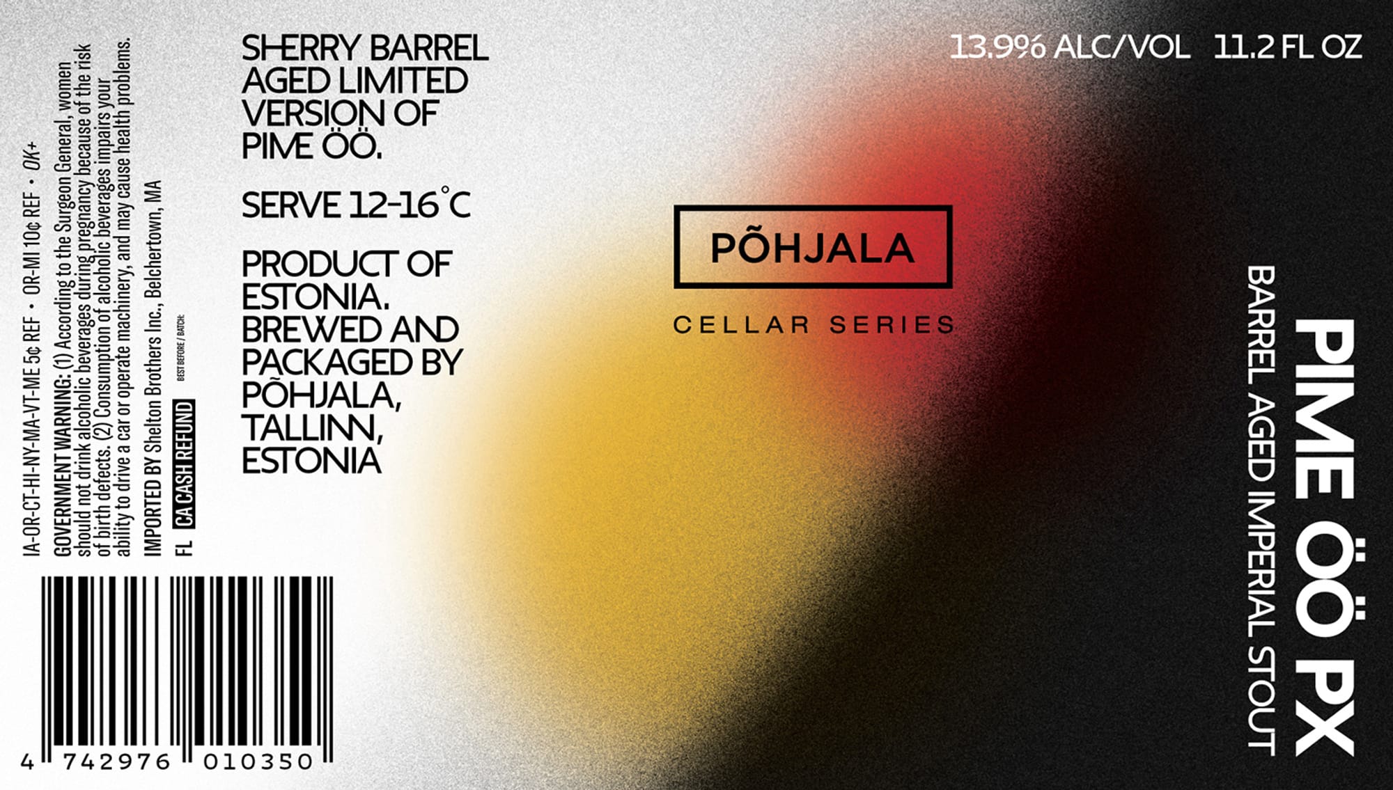 Pime Öö PX by Põhjala - beer label