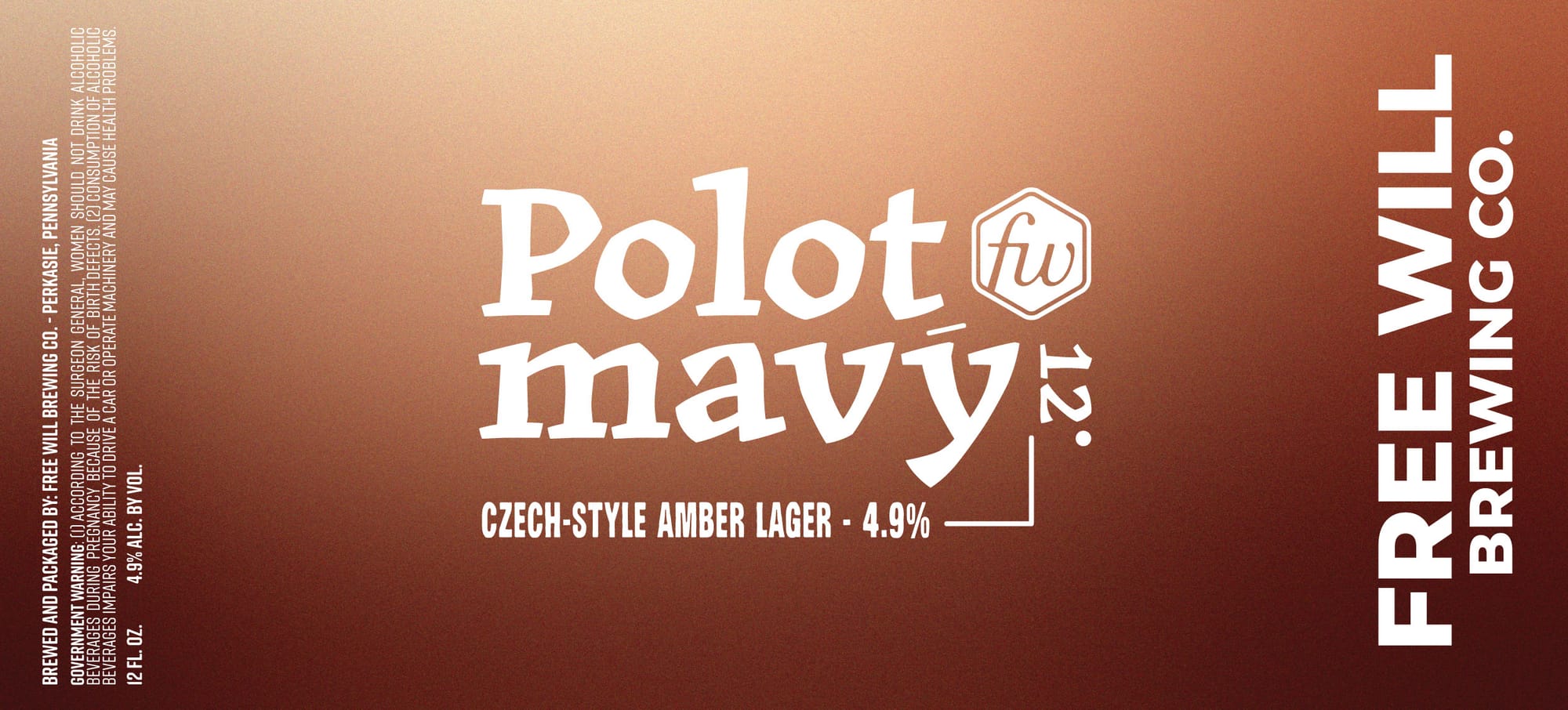 Polotmavý by Free Will Brewing Co. - beer label