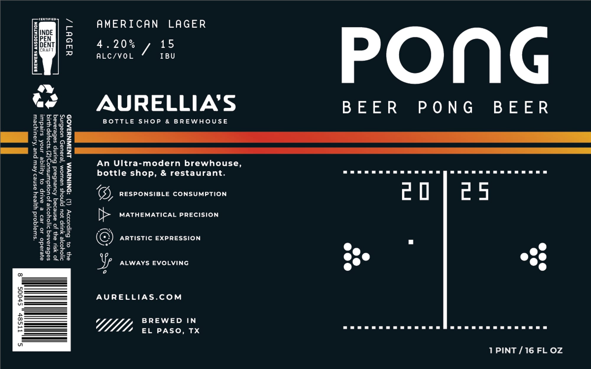 PONG by AURELLIAS - beer label