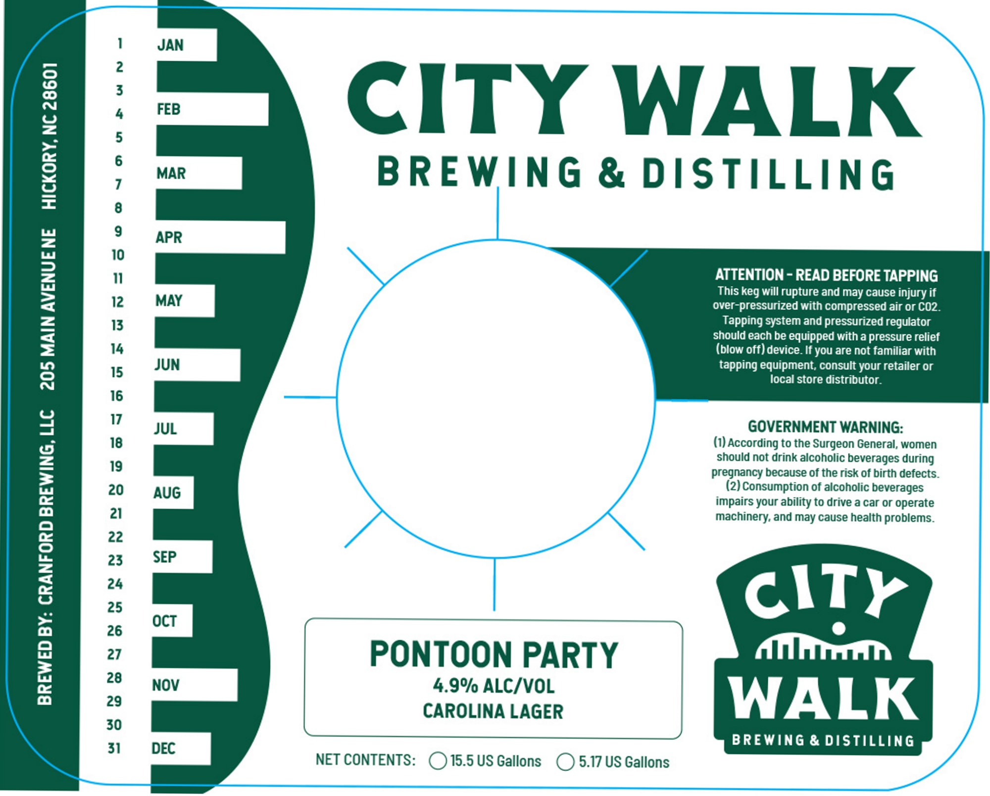 Pontoon Party by City Walk Brewing & Distilling - beer label