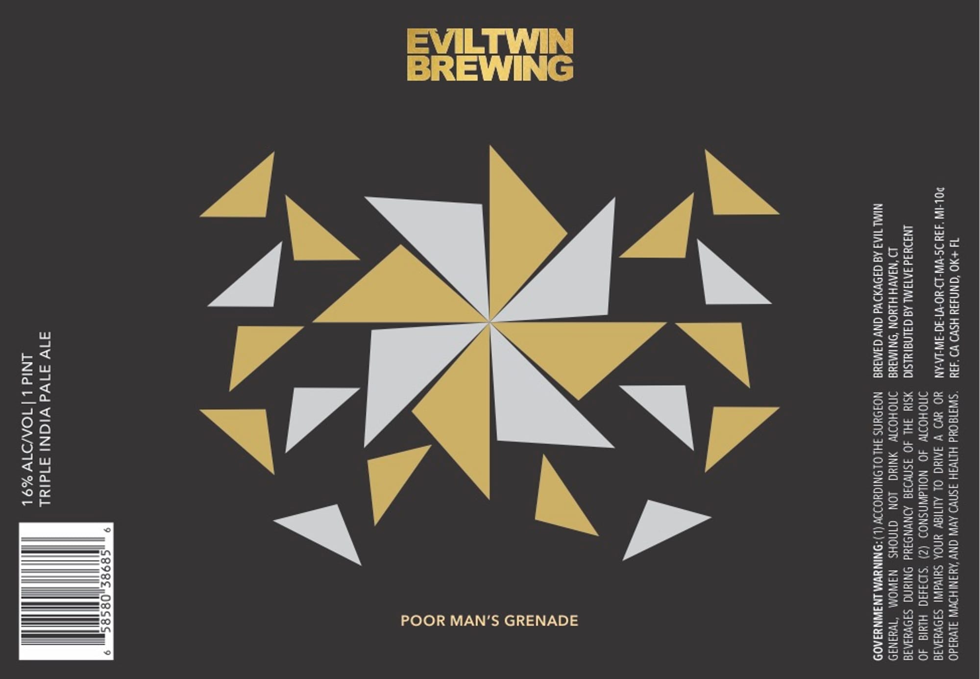Poor Man’s Grenade by Evil Twin Brewing - beer label