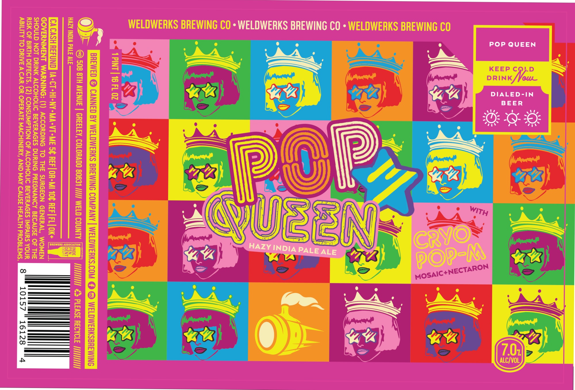 Pop Queen by WeldWerks Brewing Co. - beer label