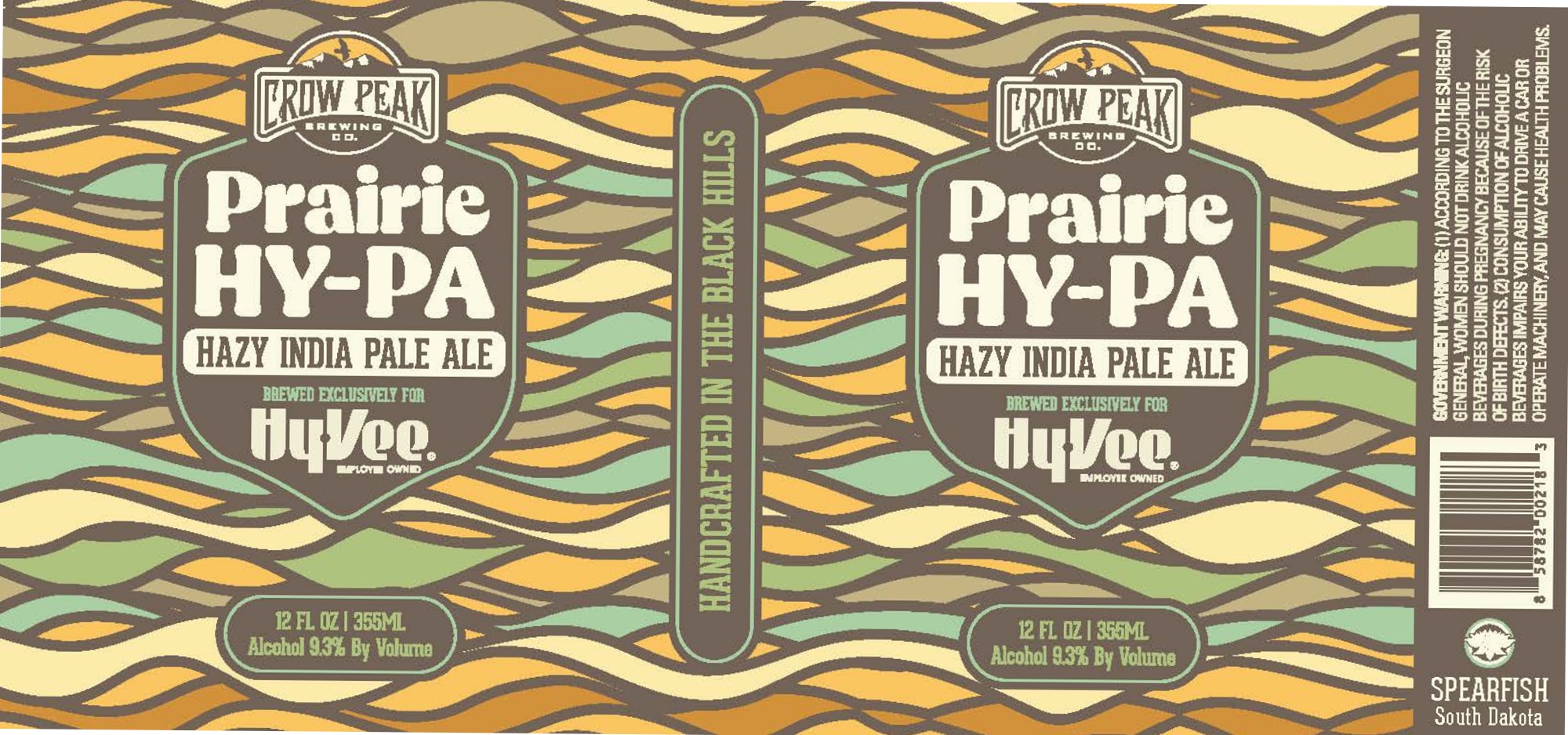 Prairie HY-PA by Crow Peak Brewing Co. - beer label