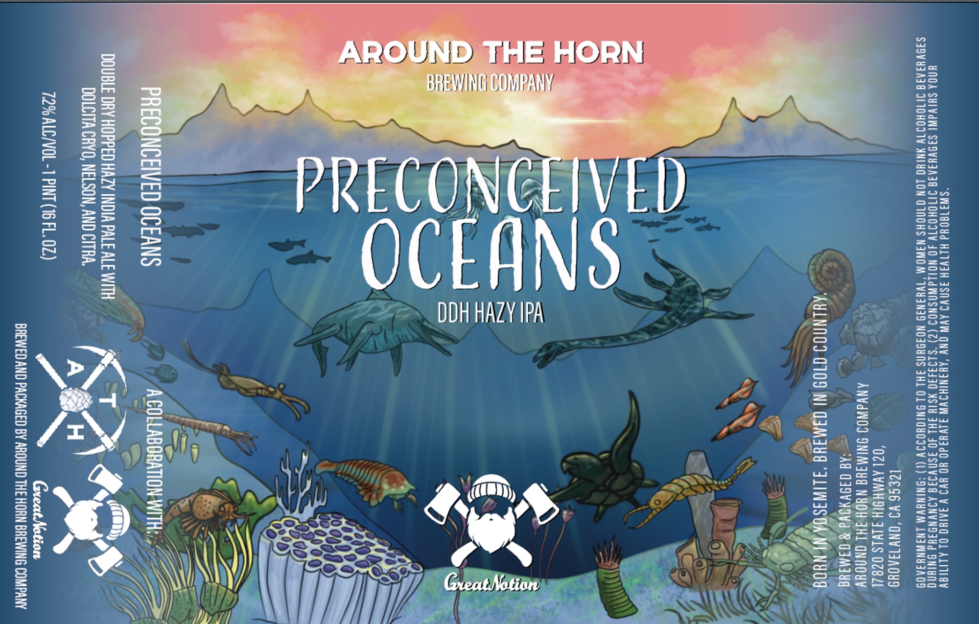 Preconceived Oceans by Around The Horn Brewing Company - beer label