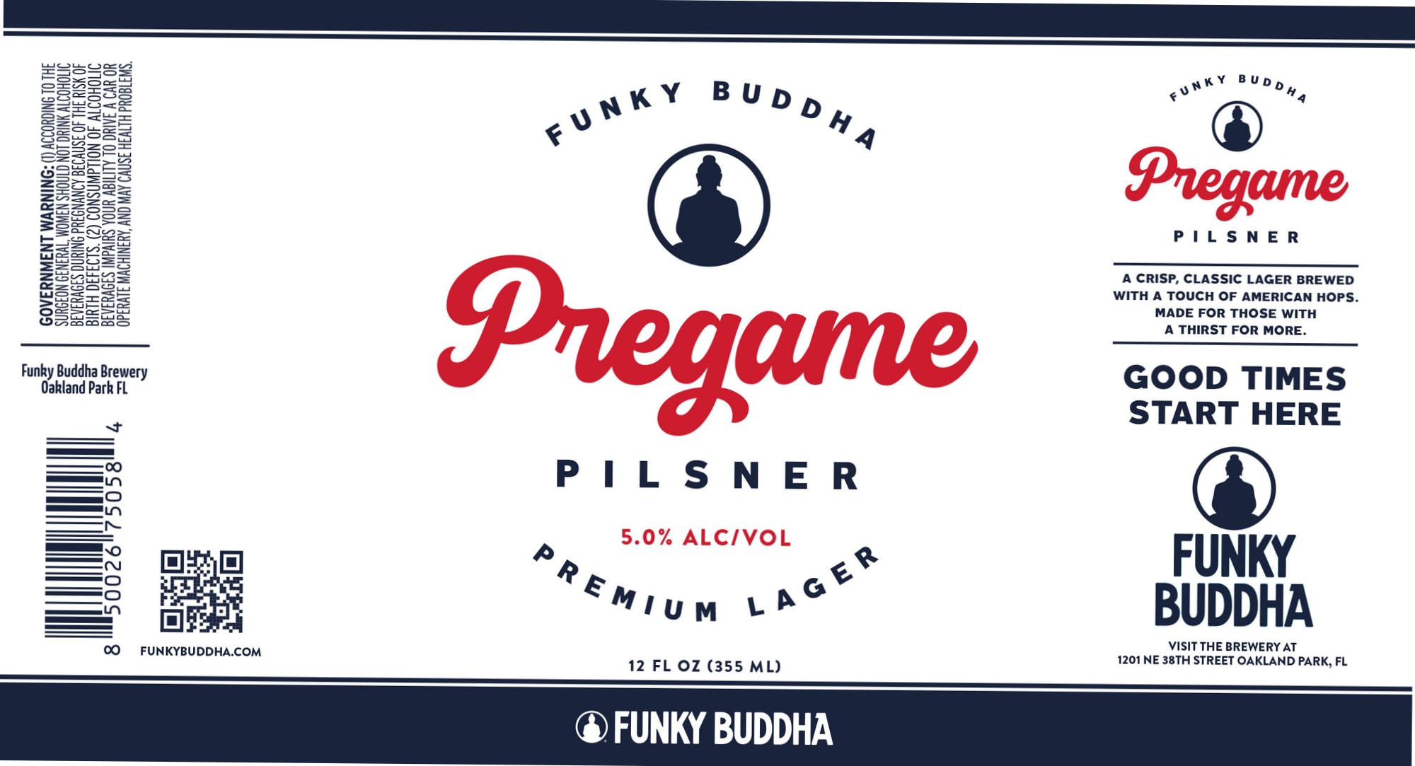 Pregame by Funky Buddha Brewing Company - beer label