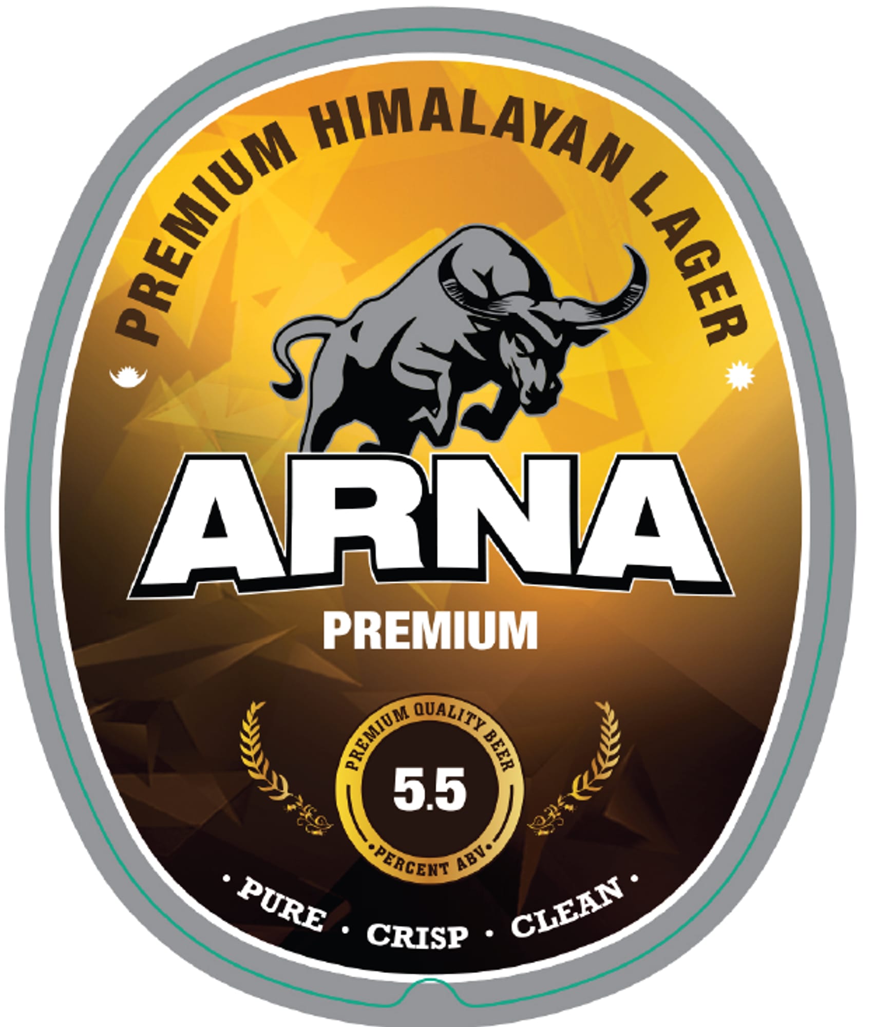 Premium Himalayan Lager by Arna - beer label