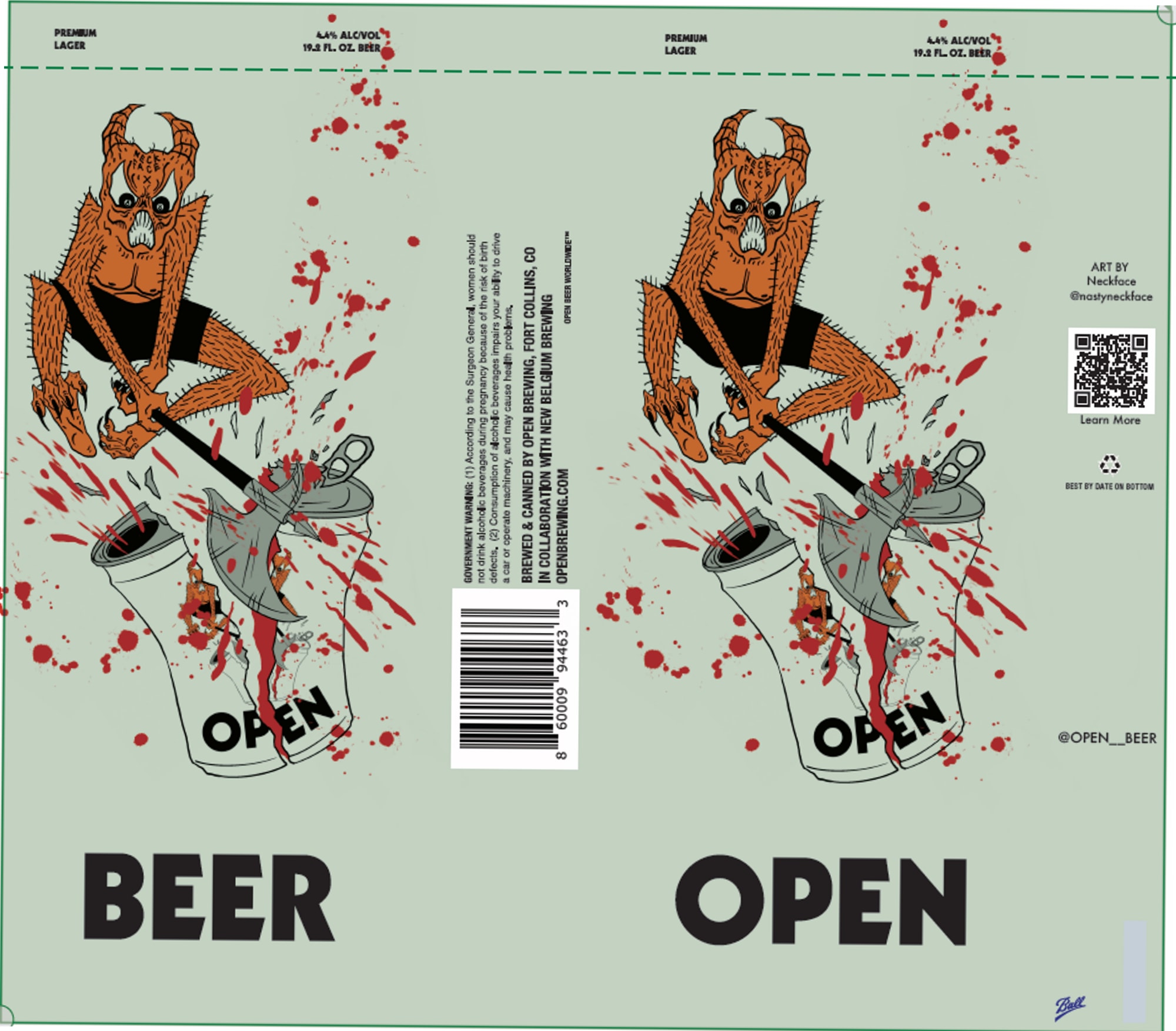 Premium Lager by Brew Below - beer label