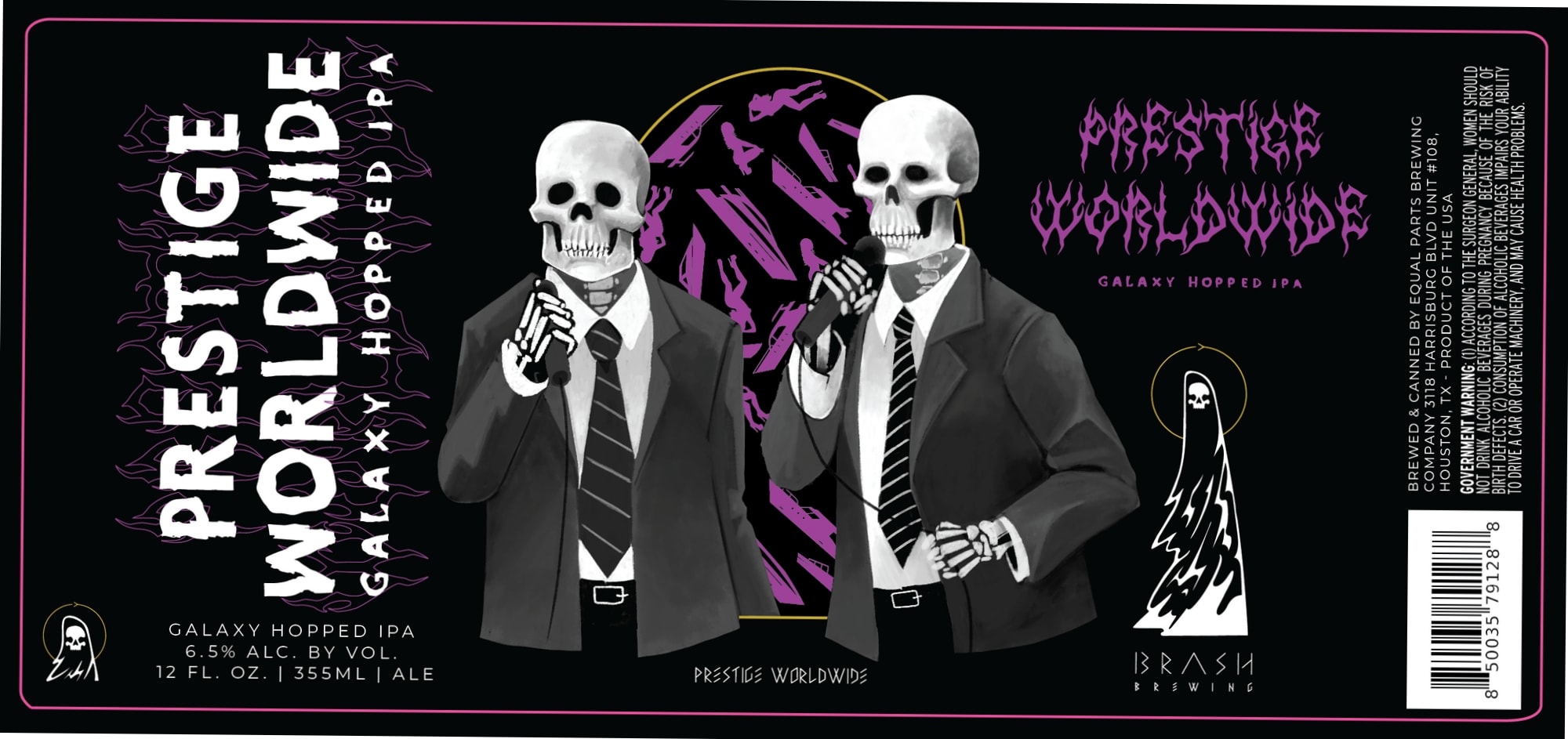 Prestige Worldwide by Brash Brewing - beer label