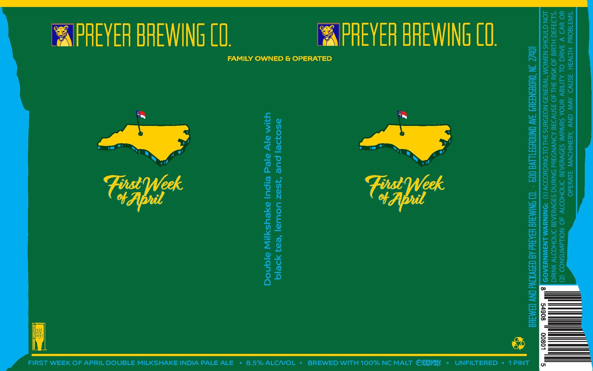 First Week of April by Preyer Brewing Co. - beer label
