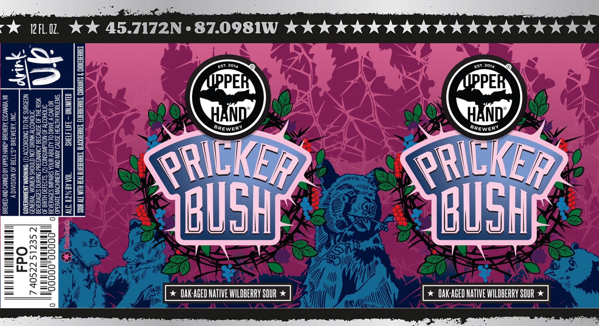 Pricker Bush by Upper Hand Brewery - beer label