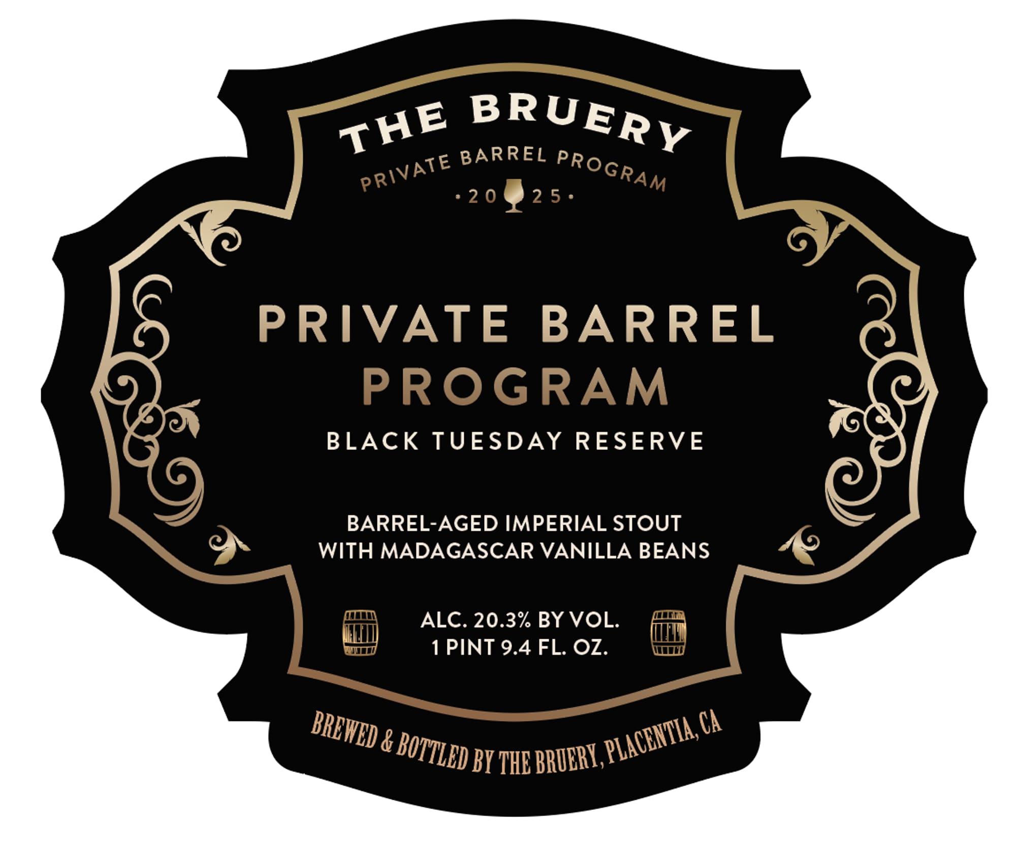 Private Barrel Black Tuesday Reserve by The Bruery - beer label