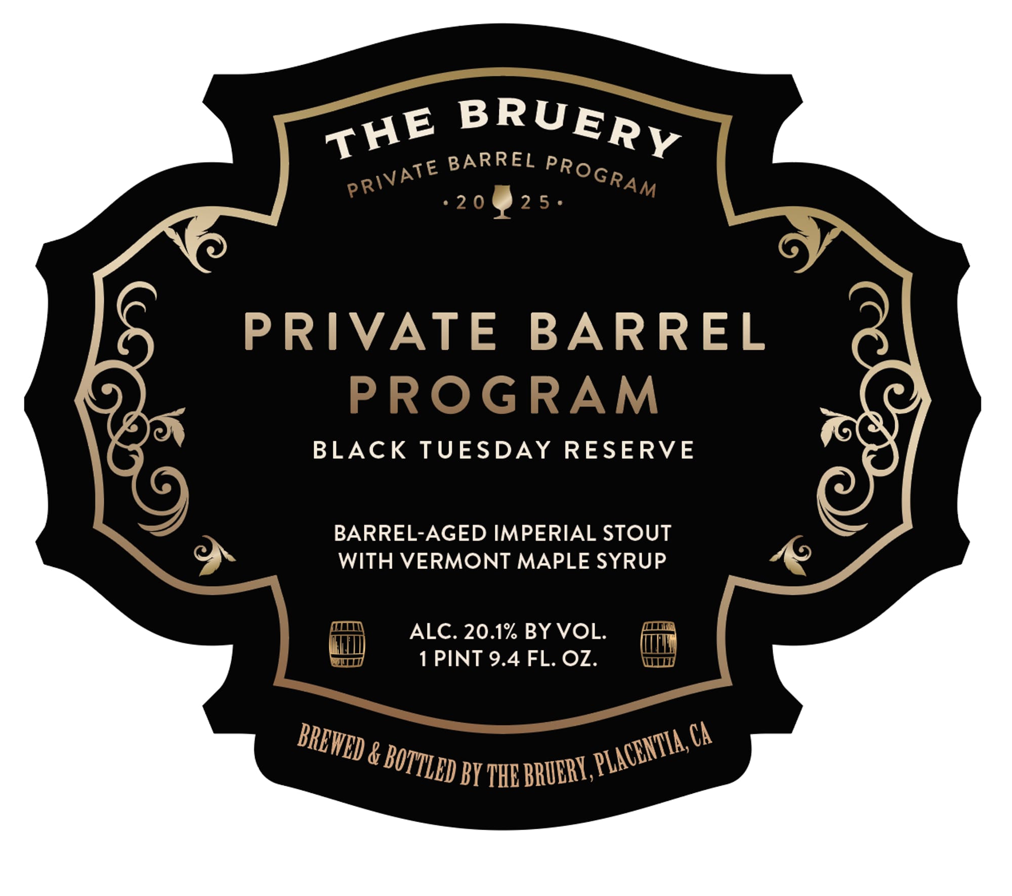 Private Barrel Black Tuesday Reserve by The Bruery - beer label