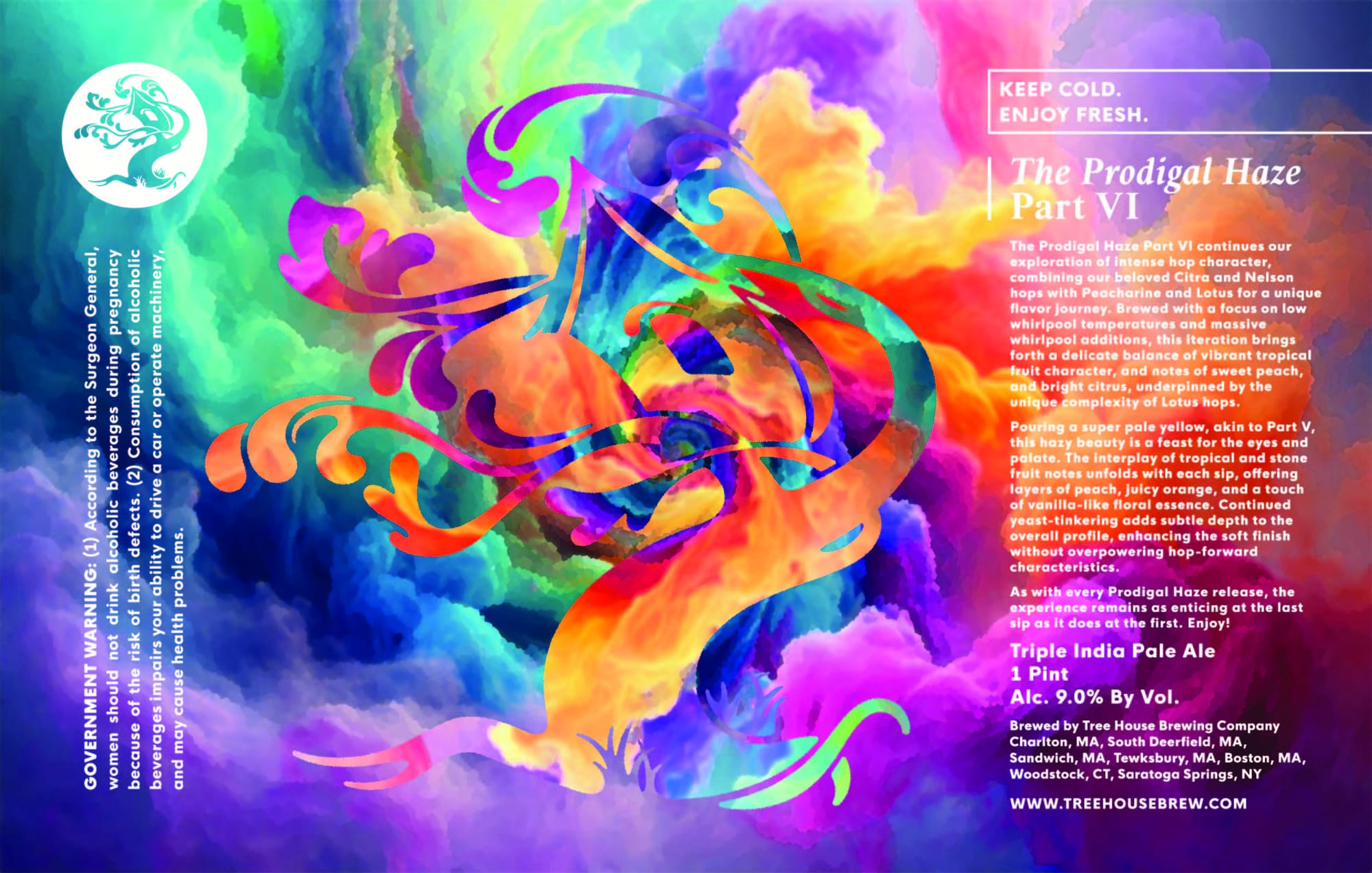 Prodigal Haze Part VI by Tree House Brewing Company - beer label