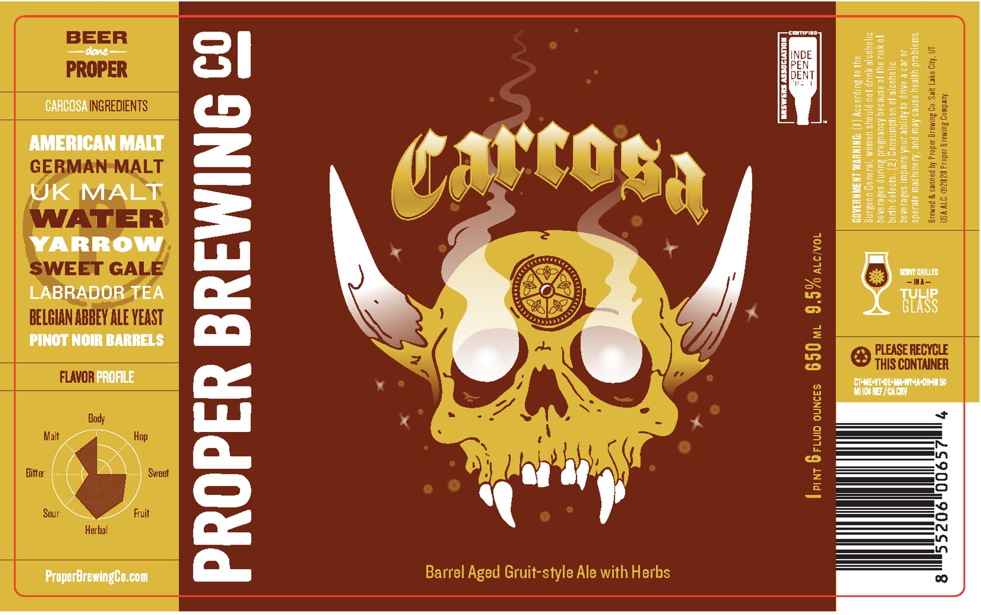 Carcosa by Proper Brewing Co. - beer label