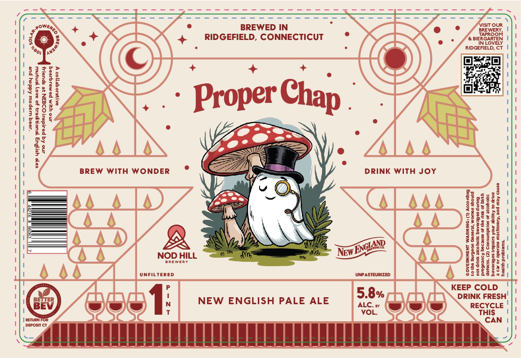 Proper Chap by Nod Hill Brewery - beer label