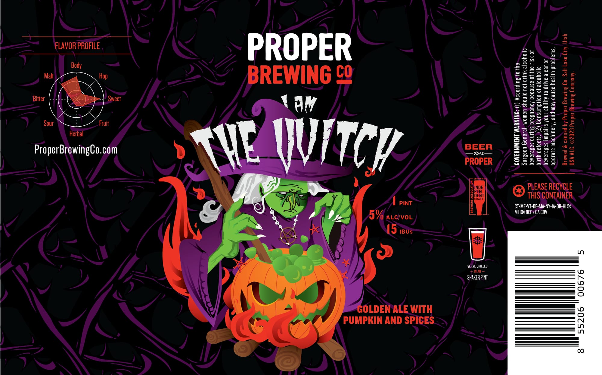 The Witch by Proper Brewing Co. - beer label