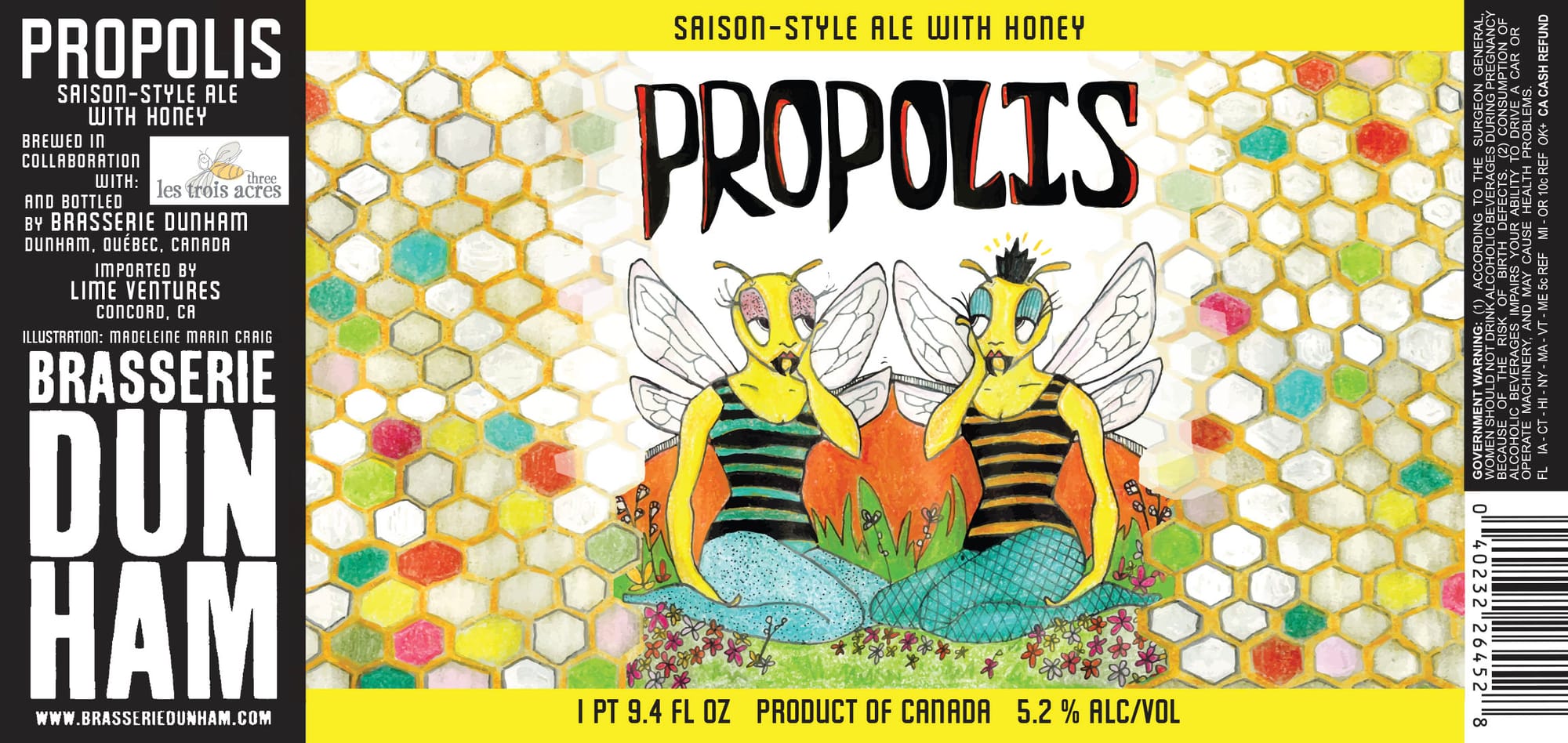 Propolis by Brasserie Dunham - beer label