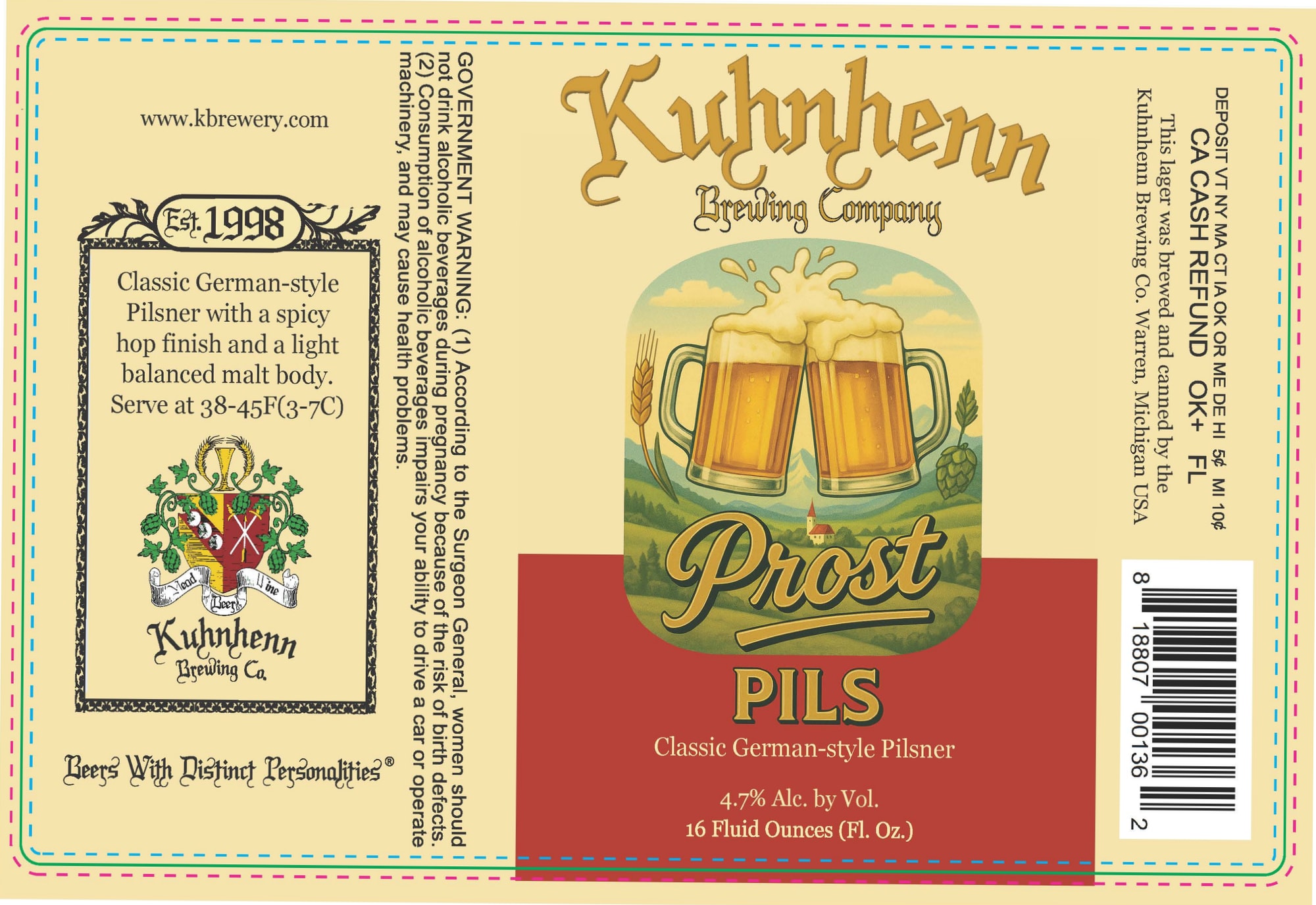 Prost Pils by Kuhnhann Brewing Co. - beer label