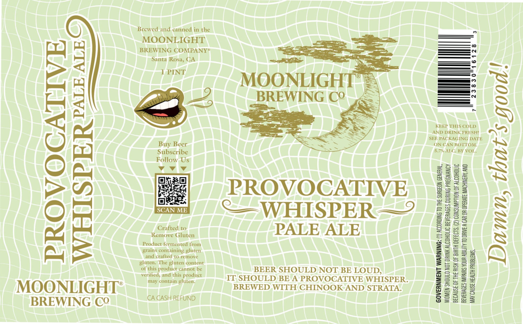 Provocative Whisper by Moonlight Brewing Company - beer label
