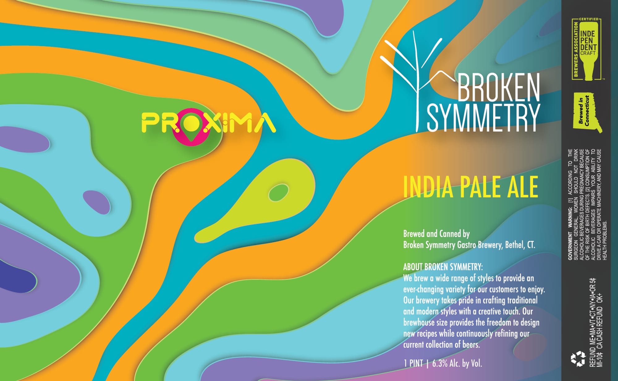 Proxima by Broken Symmetry Gastro Brewery - beer label