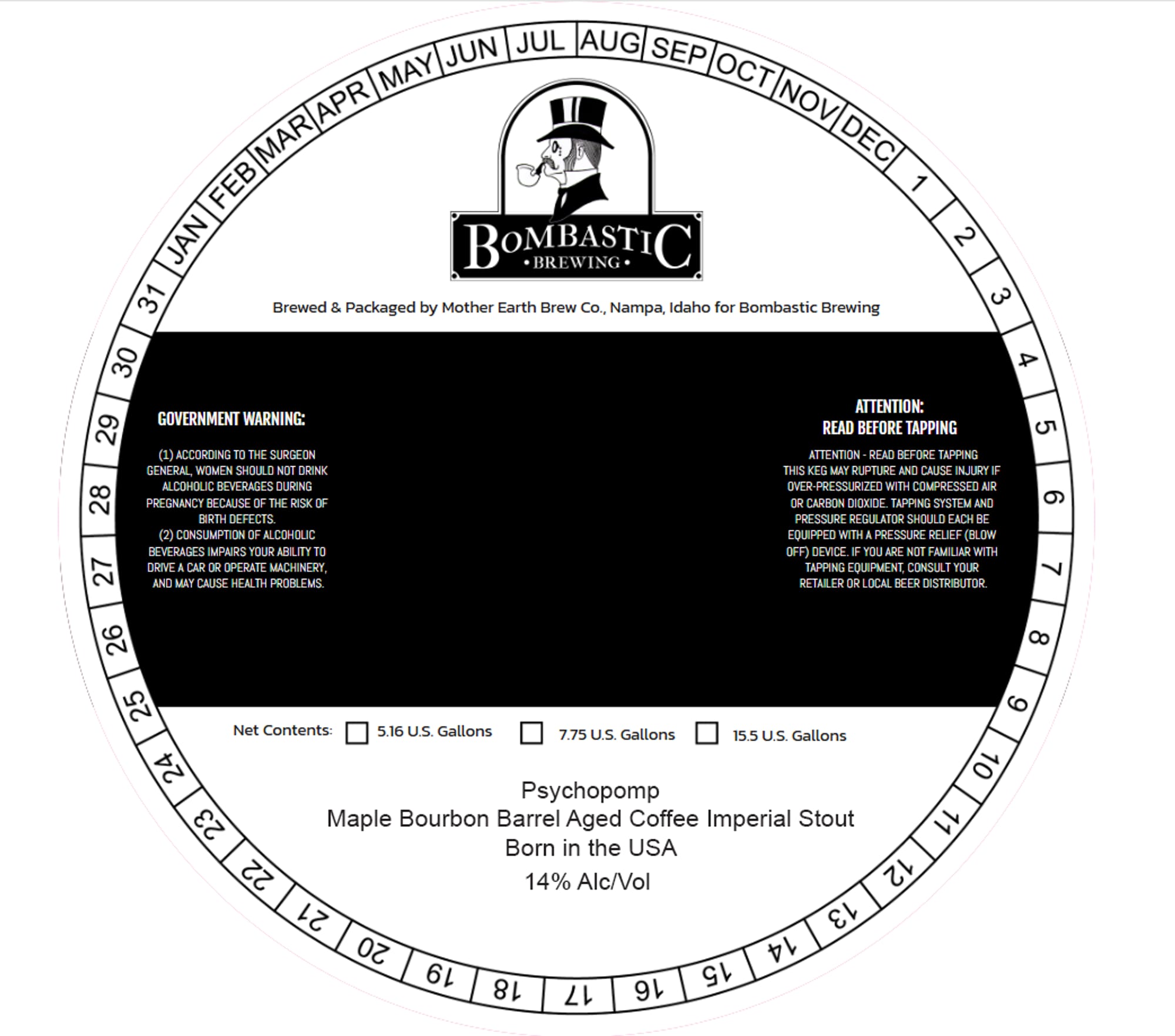 Psychopomp by Bombastic Brewing - beer label
