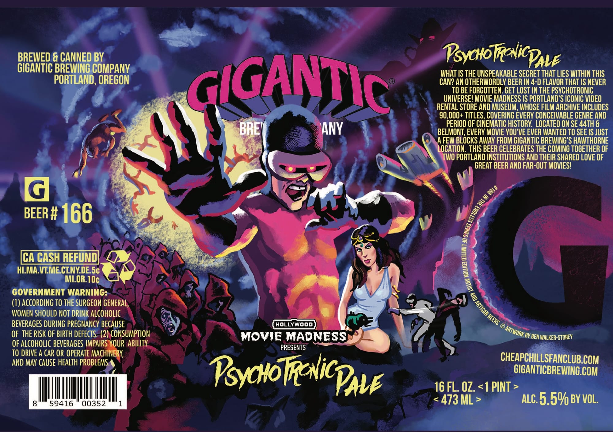 Psychotronic Pale by Gigantic Brewing - beer label
