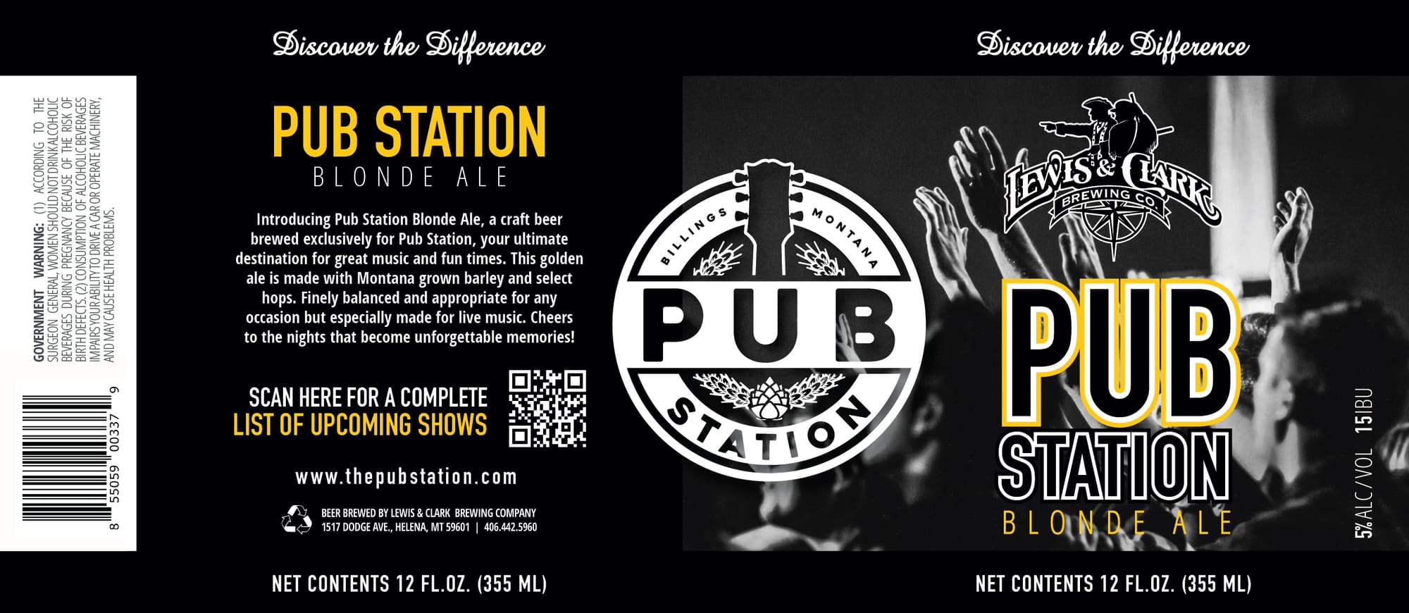 Pub Station Blonde Ale by Lewis & Clark Brewing Co. - beer label