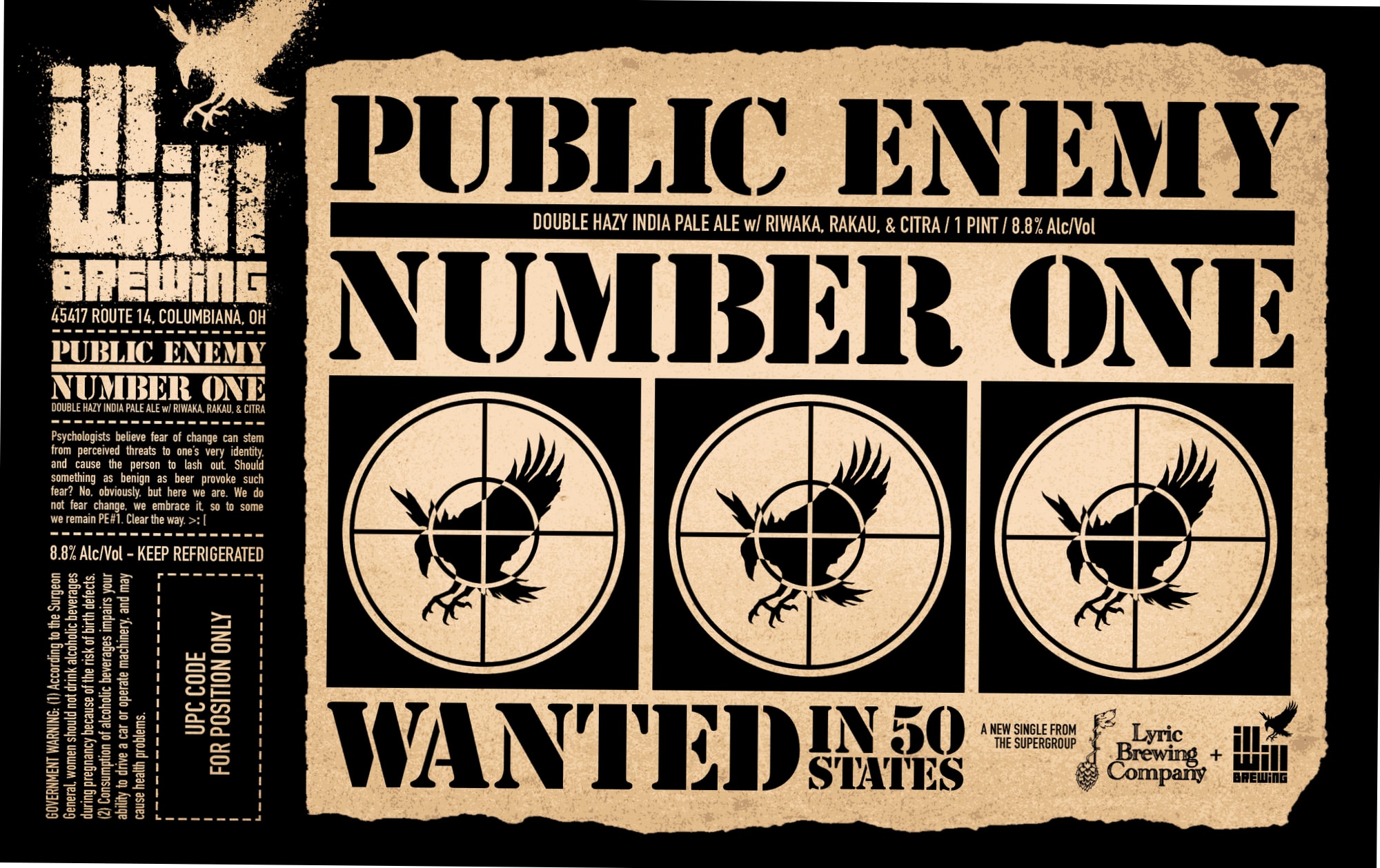 Public Enemy Number One by Public Enemy Brewing - beer label