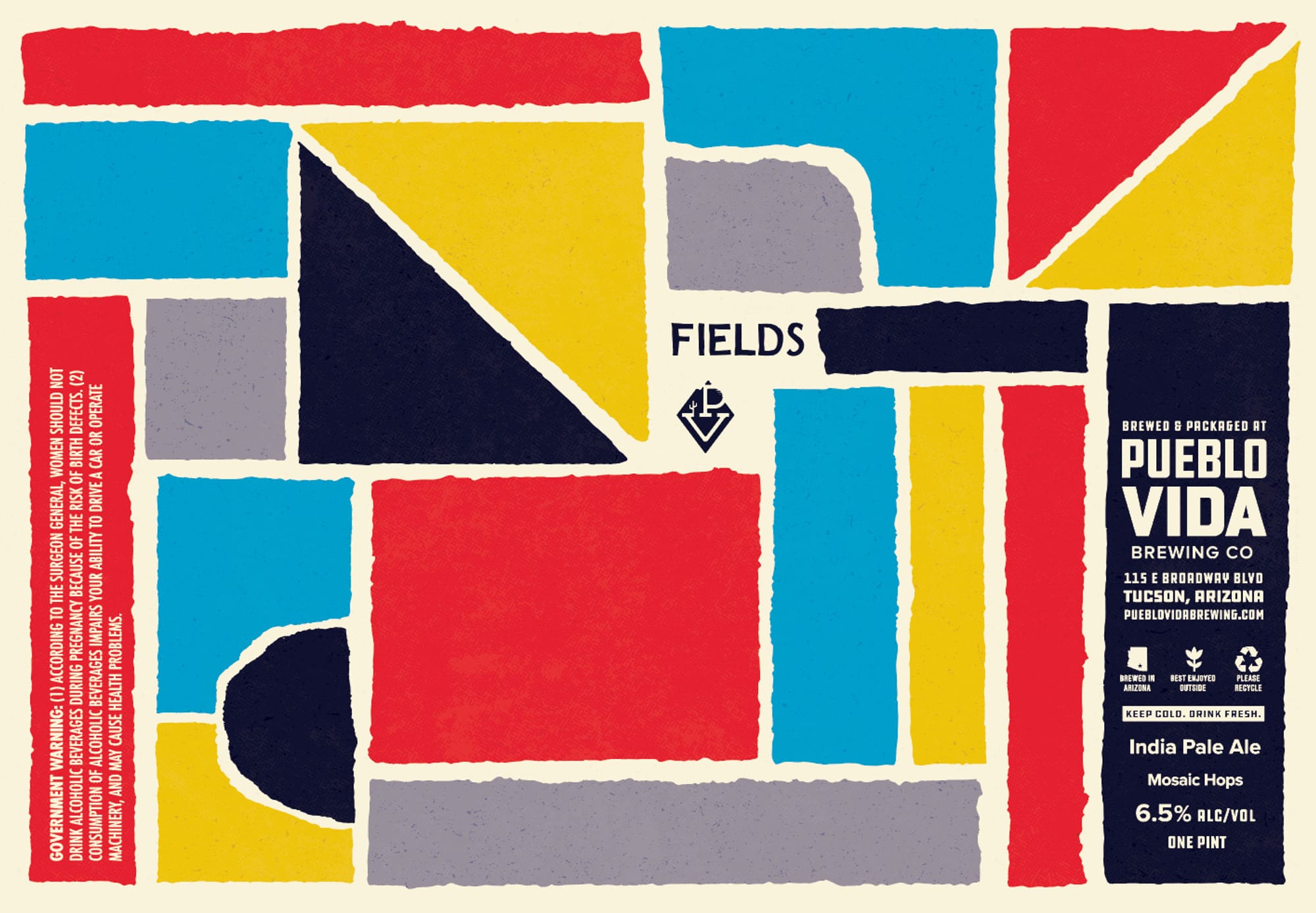 Fields by Pueblo Vida Brewing Co. - beer label