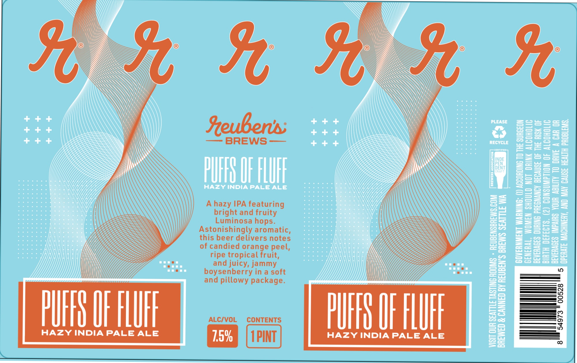 Puffs of Fluff by Reuben’s Brews - beer label