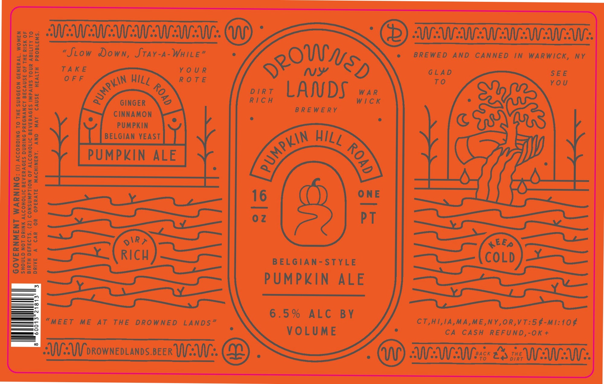 Pumpkin Hill Road by Drowned Lands Brewery - beer label
